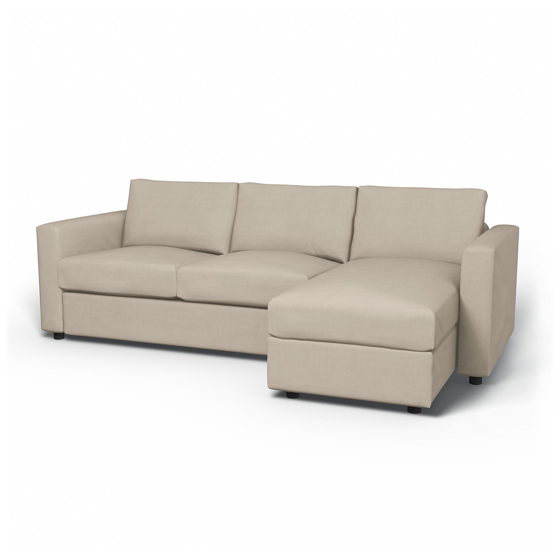 IKEA - Vimle 2 Seater Sofa with Chaise Cover, Parchment, Linen - Bemz
