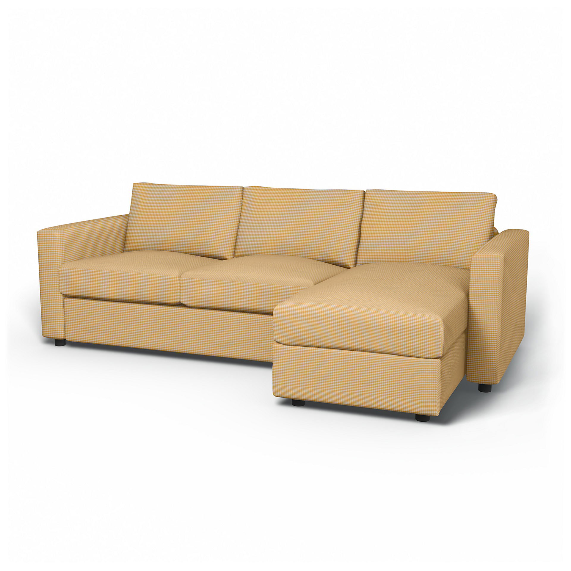 IKEA - Vimle 2 Seater Sofa with Chaise Cover, Sun Yellow, Cotton - Bemz