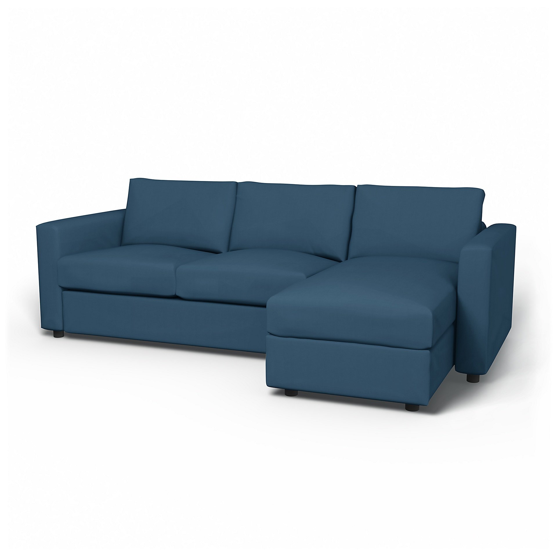 IKEA - Vimle 2 Seater Sofa with Chaise Cover, Real Teal, Cotton - Bemz