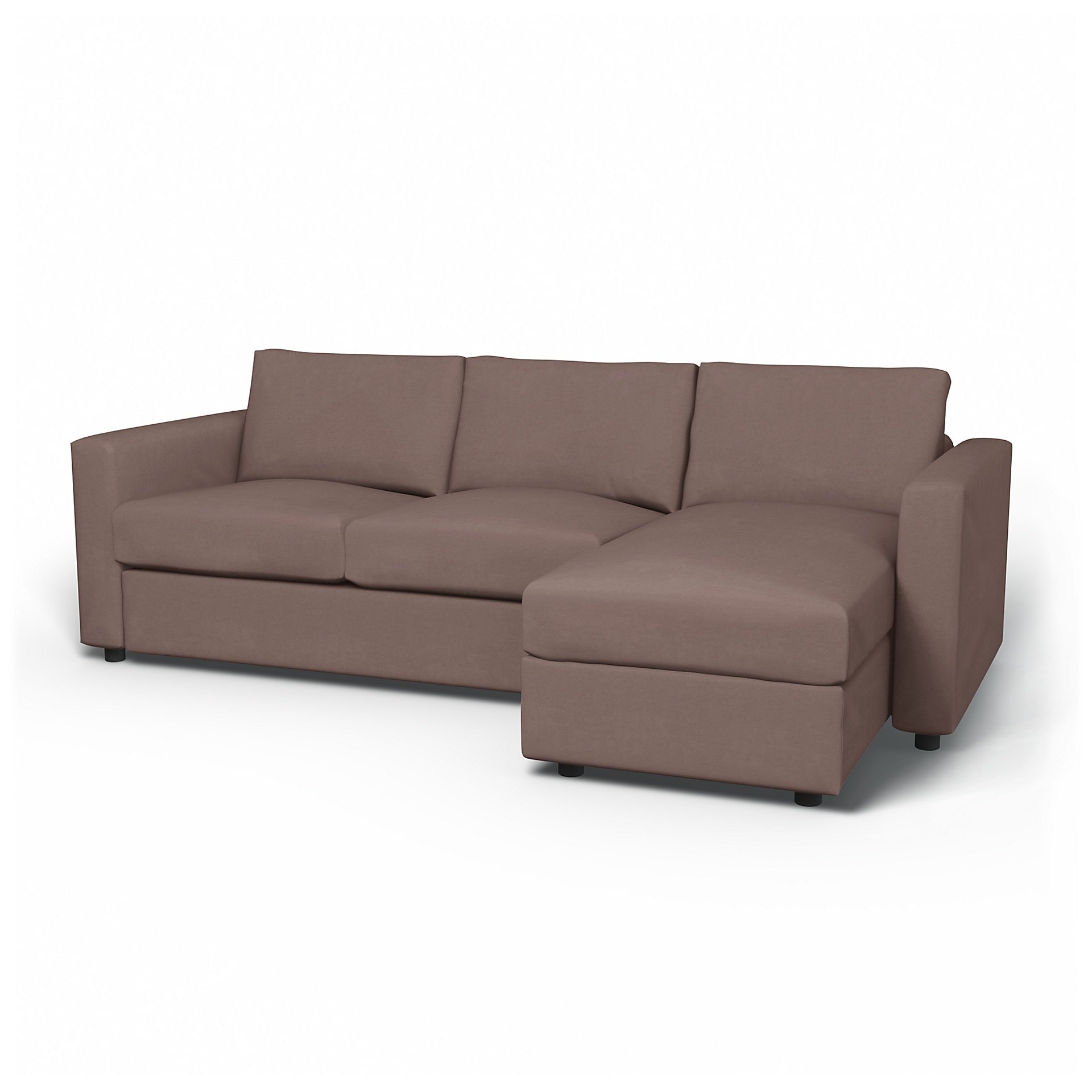 IKEA - Vimle 2 Seater Sofa with Chaise Cover, Lavender, Velvet - Bemz