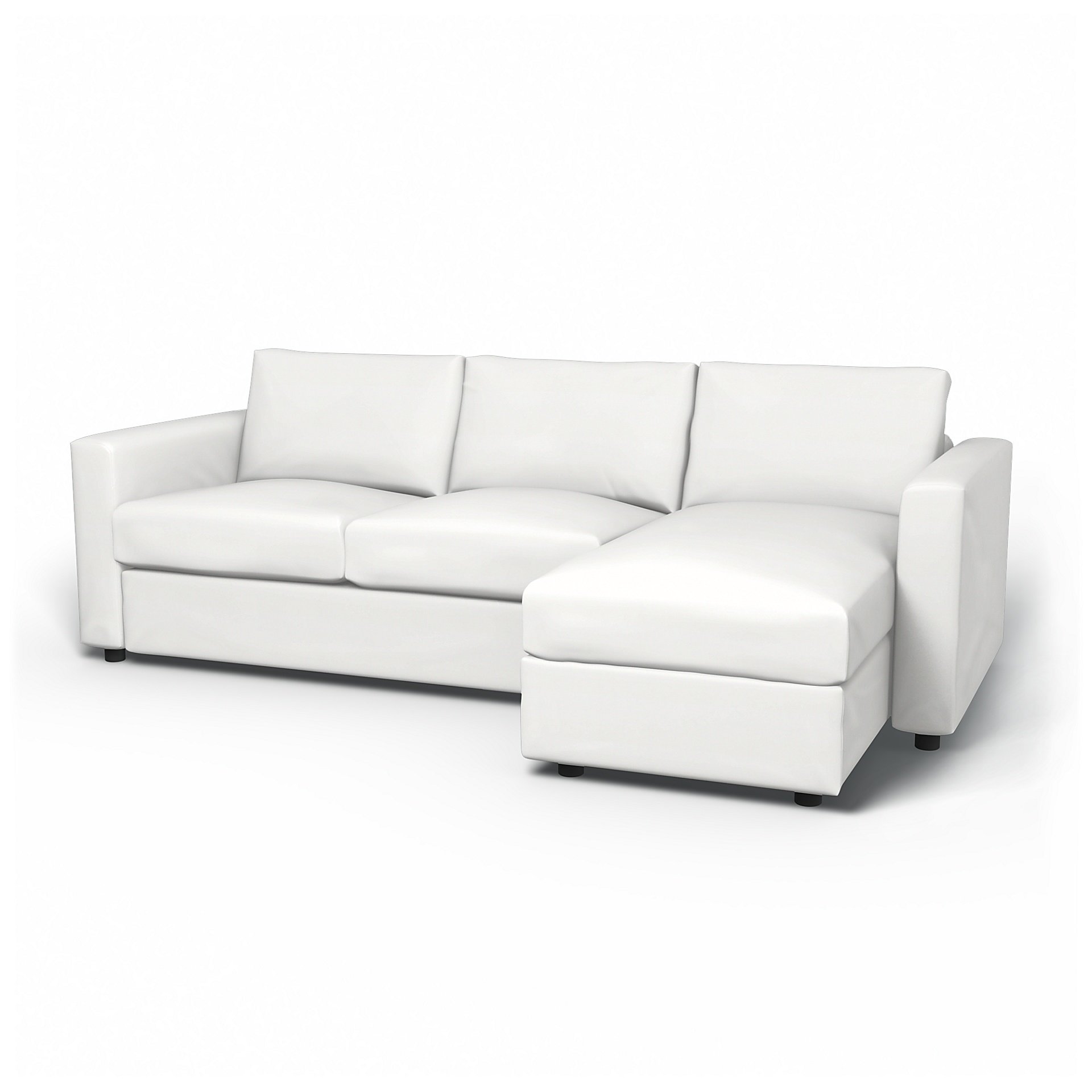 IKEA - Vimle 2 Seater Sofa with Chaise Cover, Absolute White, Linen - Bemz
