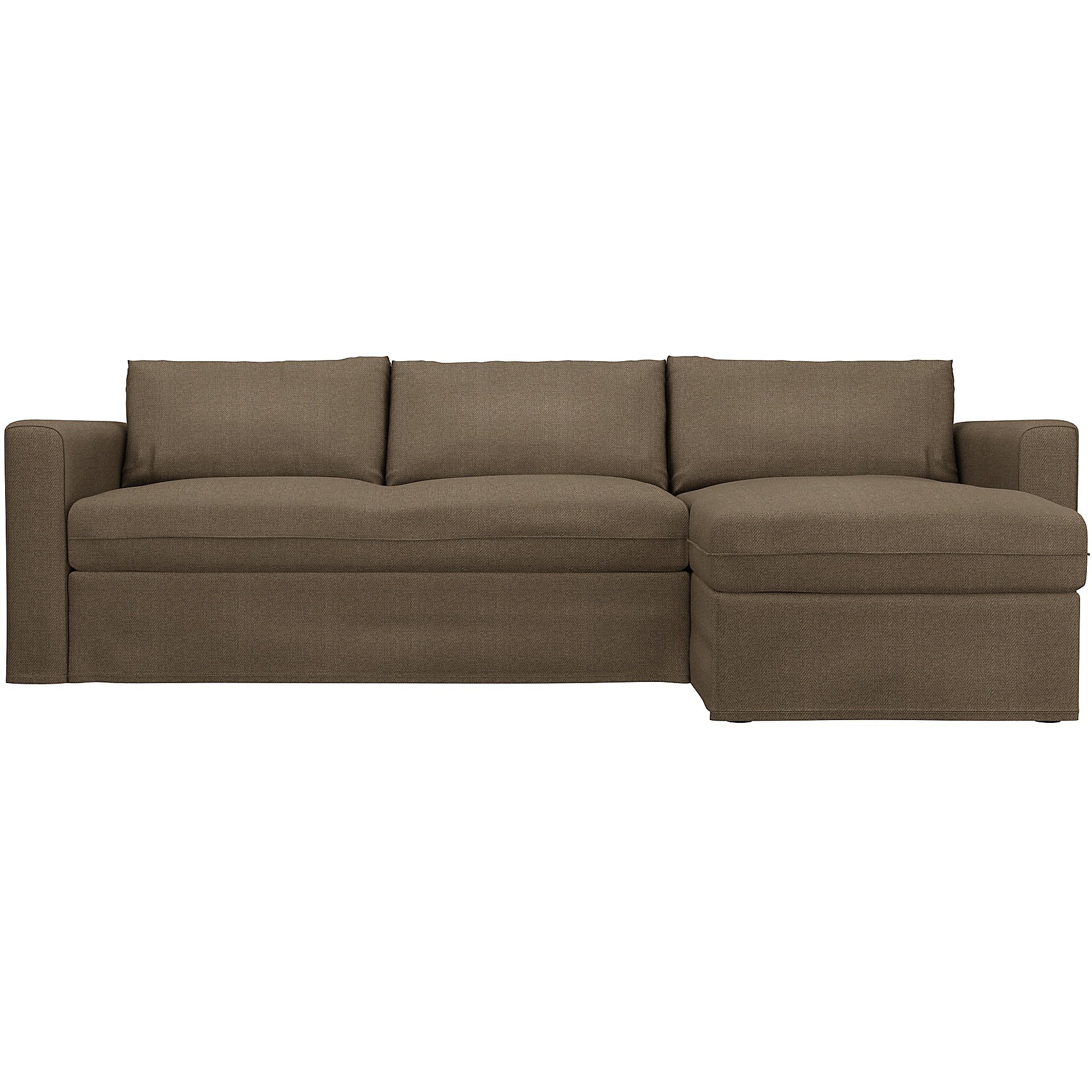 IKEA - Vimle 3 seater with chaise longue cover, Dark Taupe, Boucle & Texture - Bemz