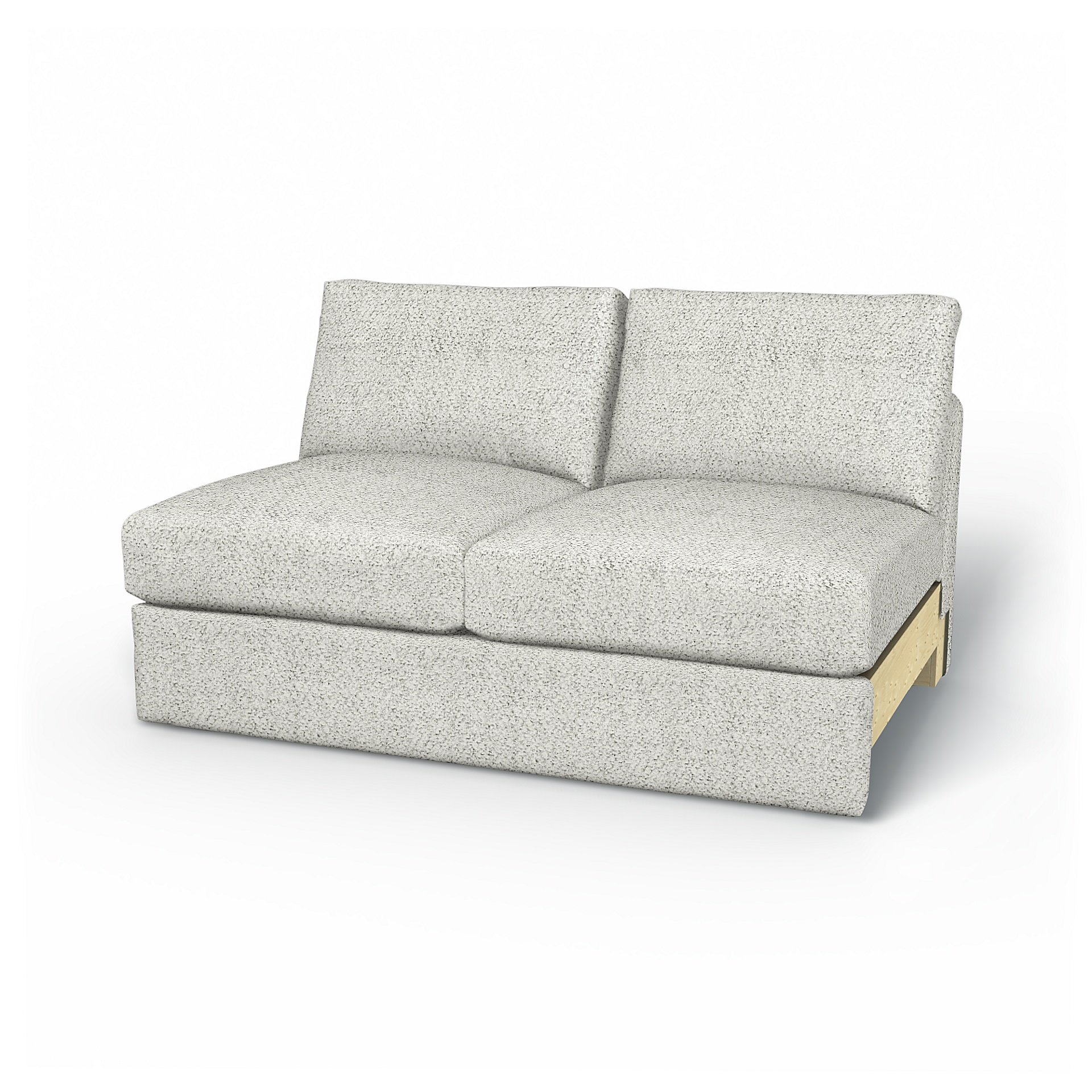 IKEA - Vimle 2 seater bed sofa without armrests, Ivory, Boucle & Texture - Bemz