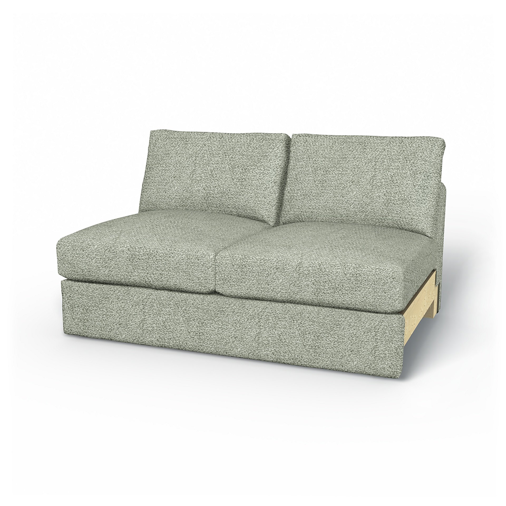 IKEA - Vimle 2 seater bed sofa without armrests, Pistachio, Boucle & Texture - Bemz