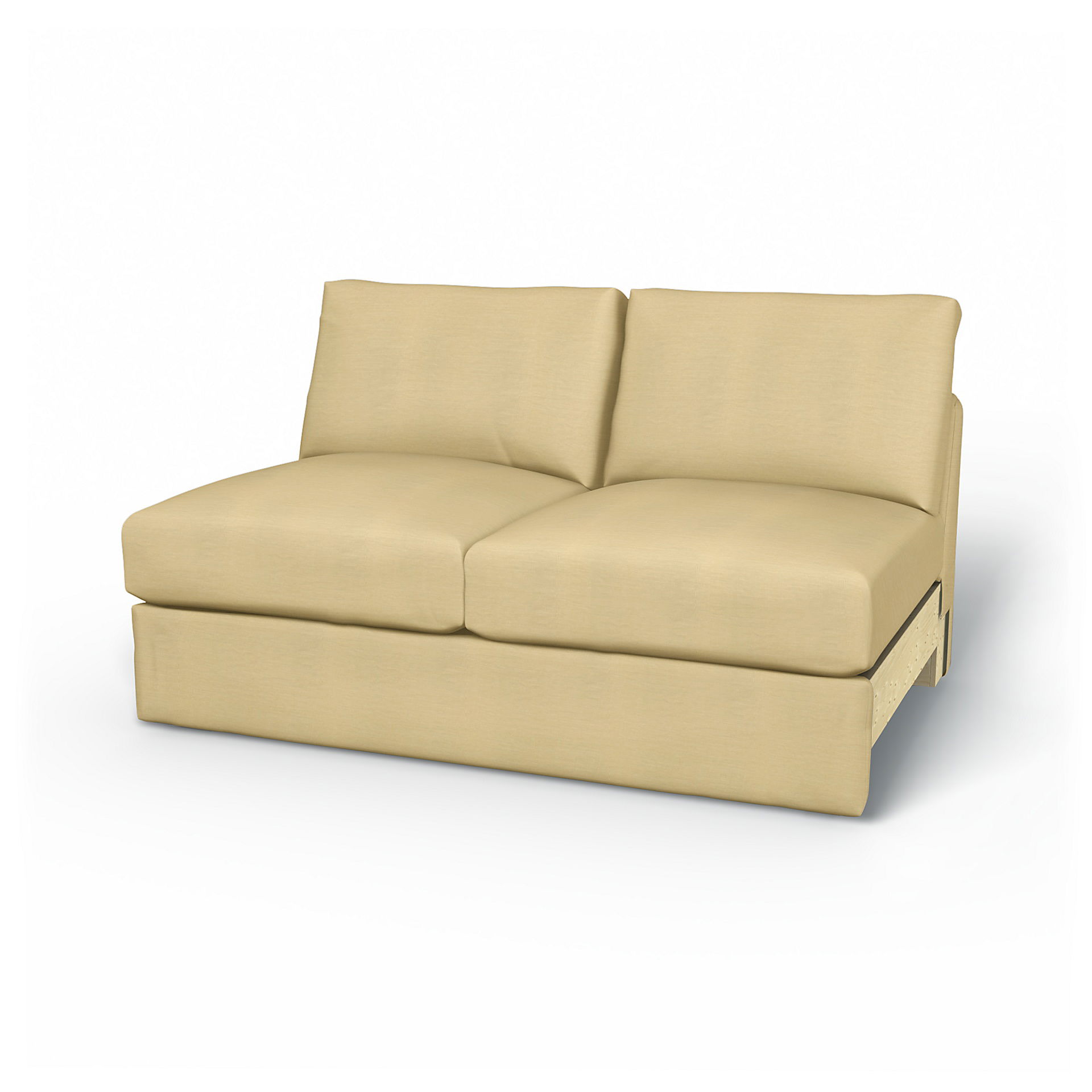 IKEA - Vimle 2 seater bed sofa without armrests, Soft Yellow, Linen - Bemz
