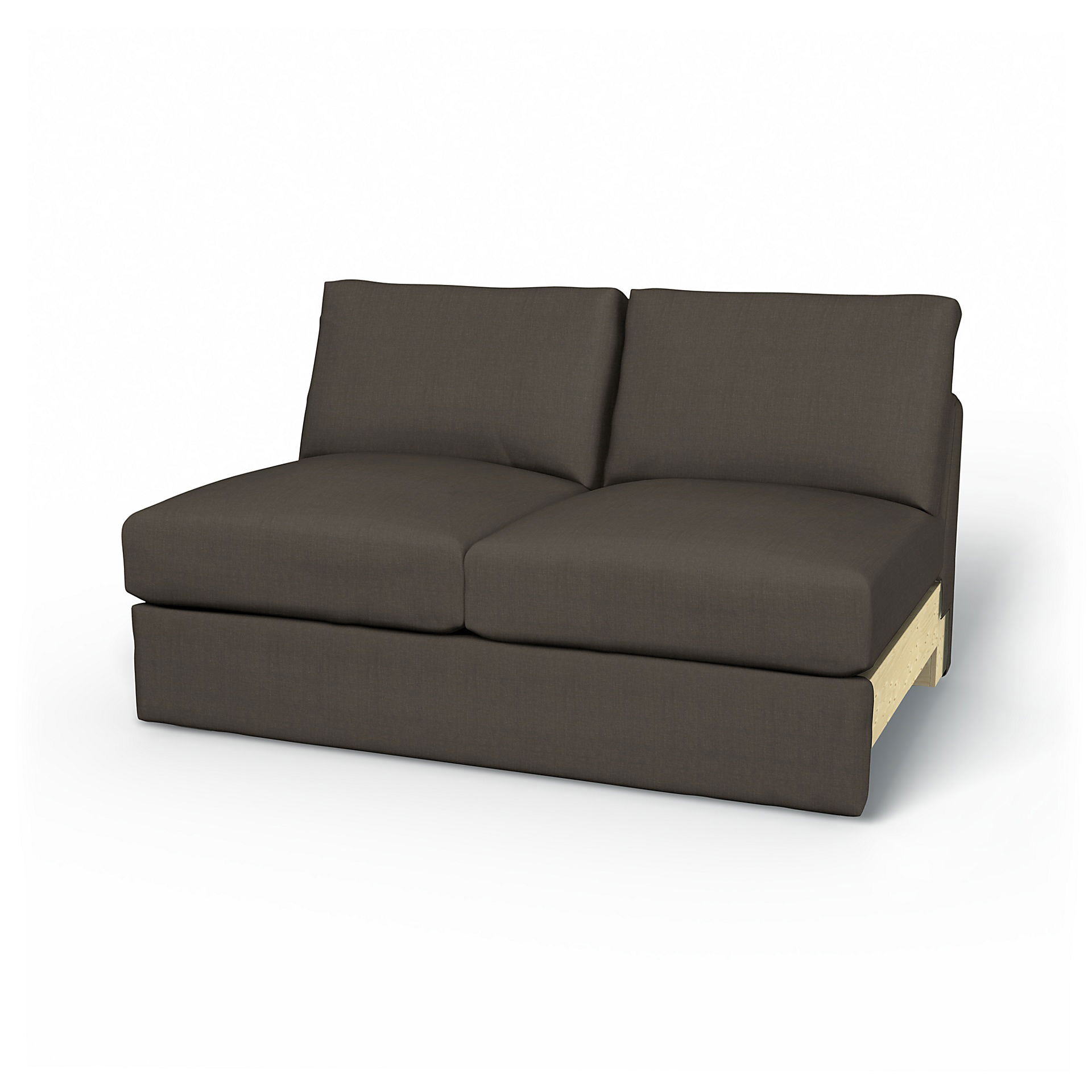 IKEA - Vimle 2 seater bed sofa without armrests, Mocha, Linne - Bemz