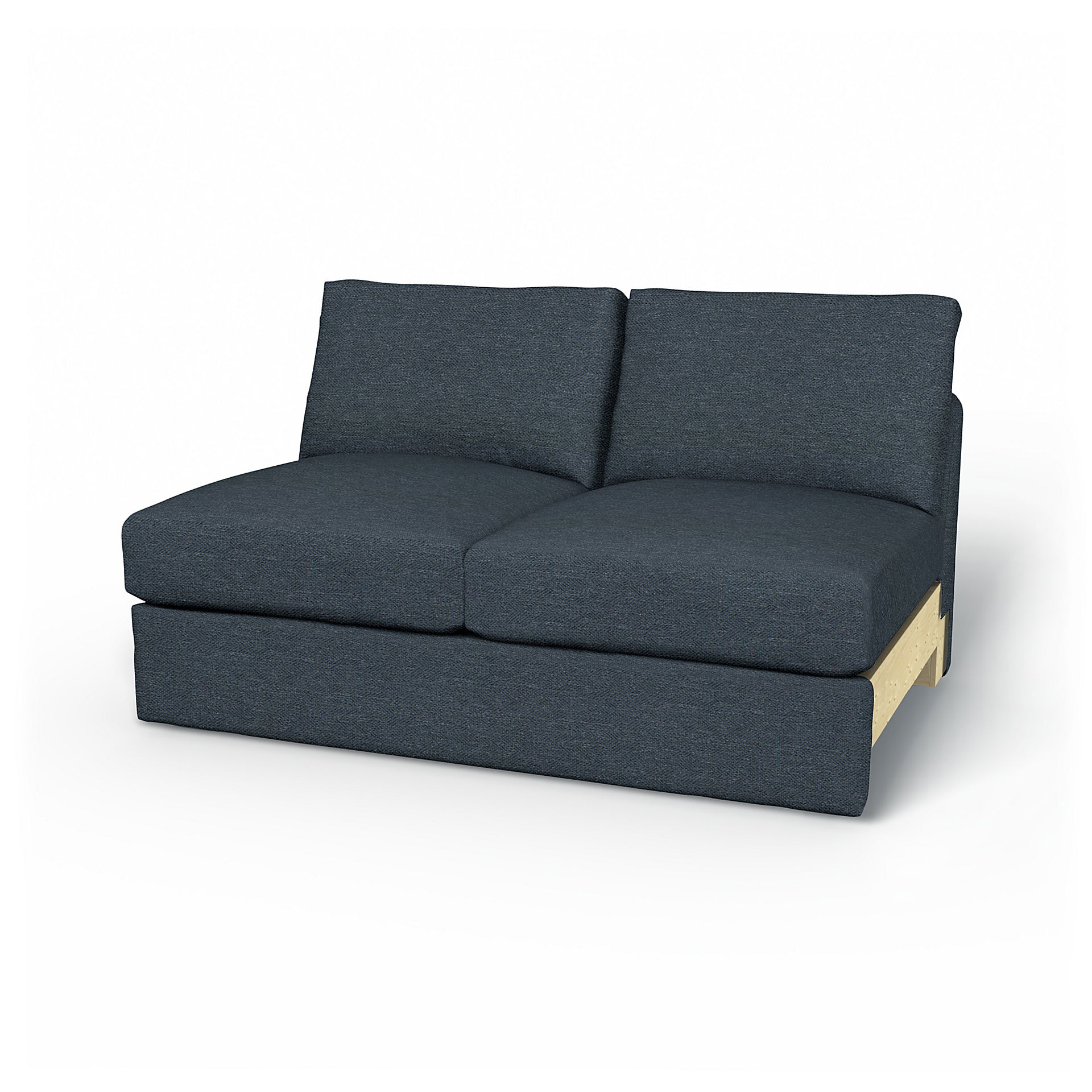 IKEA - Vimle 2 seater bed sofa without armrests, Denim, BOUCLÉ & TEXTUR - Bemz