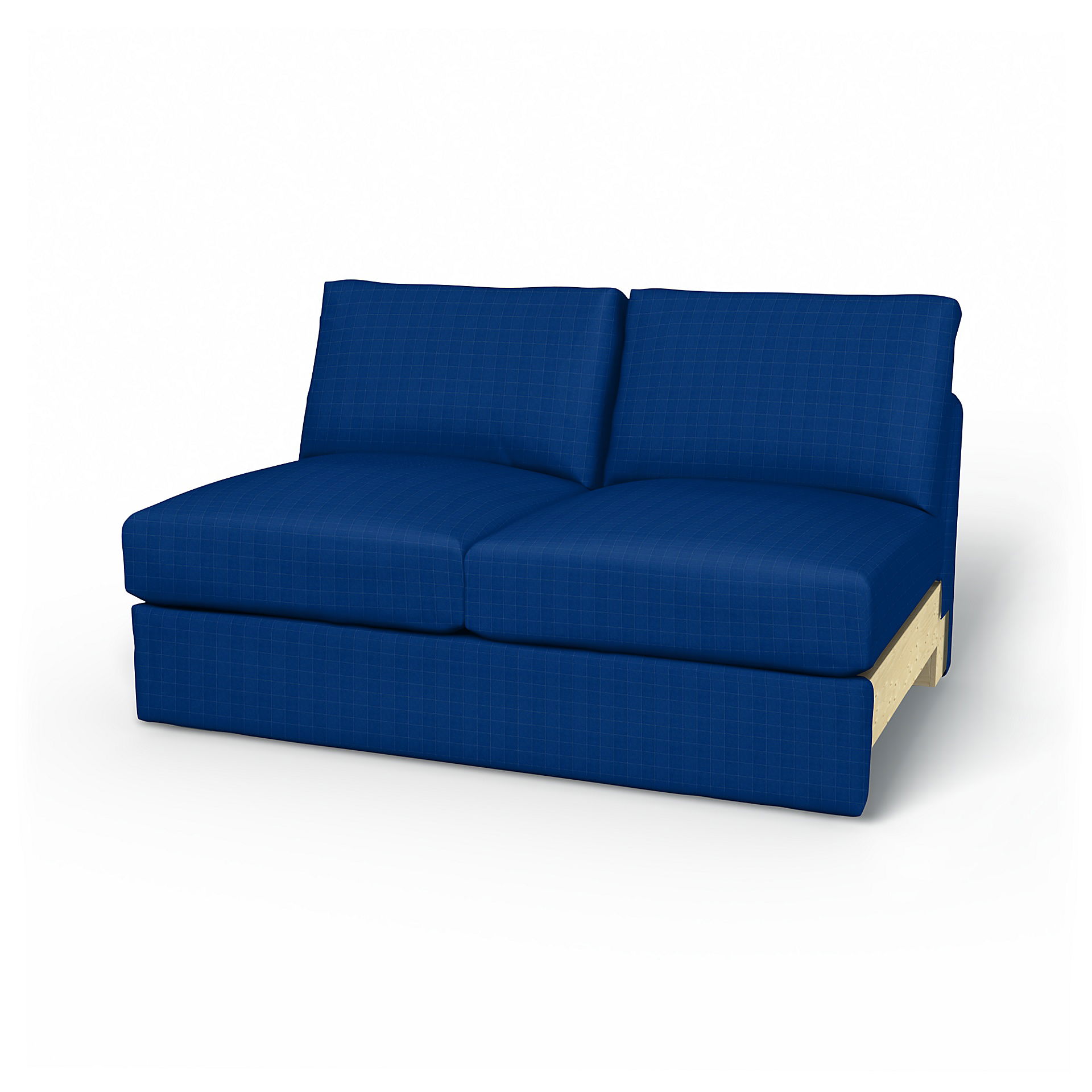 IKEA - Vimle 2 seater bed sofa without armrests, Lapis Blue, Sammet - Bemz