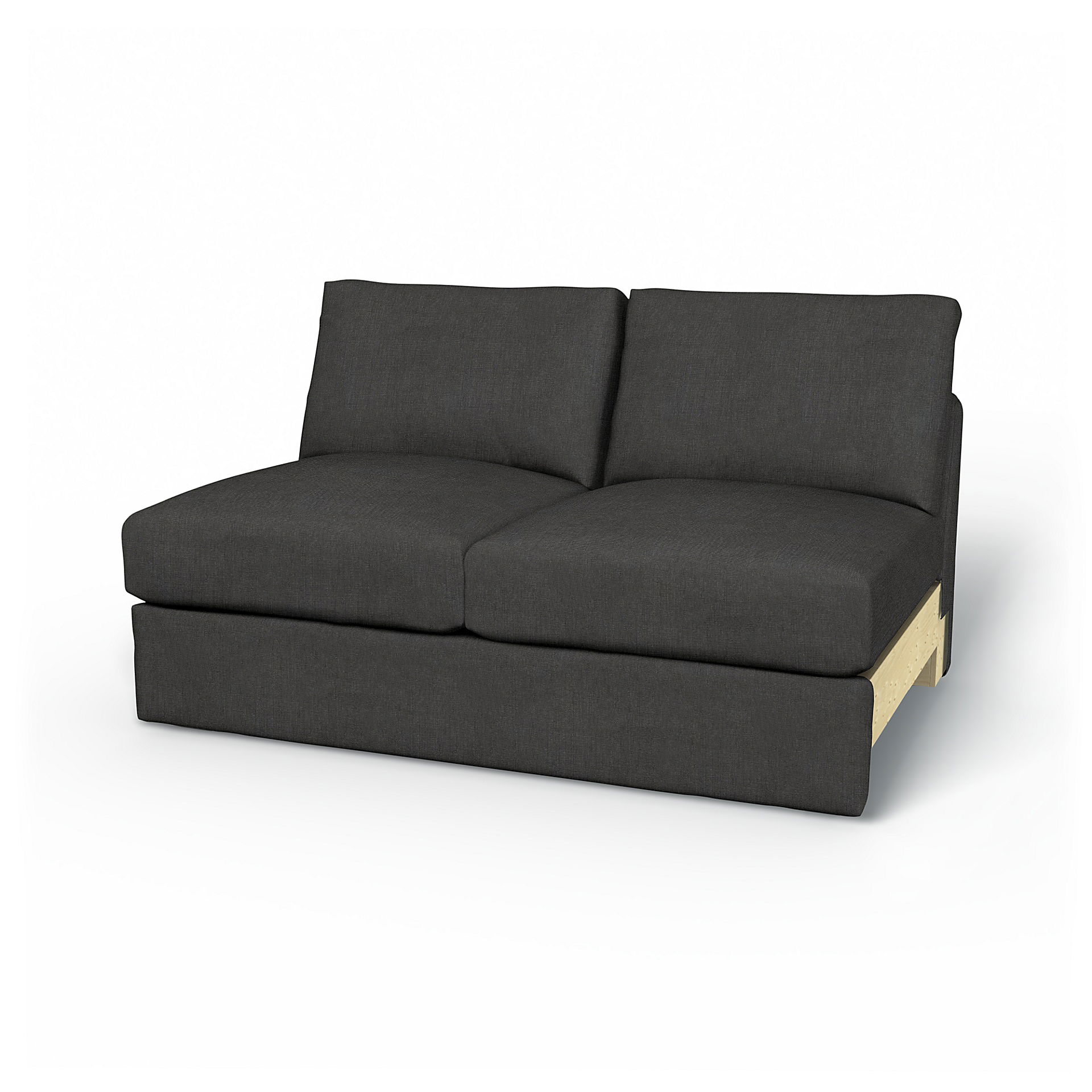 IKEA - Vimle 2 seater bed sofa without armrests, Espresso, Linne - Bemz