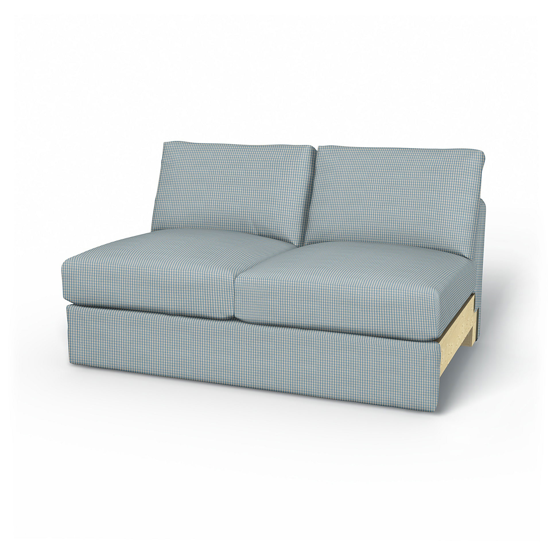 IKEA - Vimle 2 seater bed sofa without armrests, Sky Blue, Bomull - Bemz