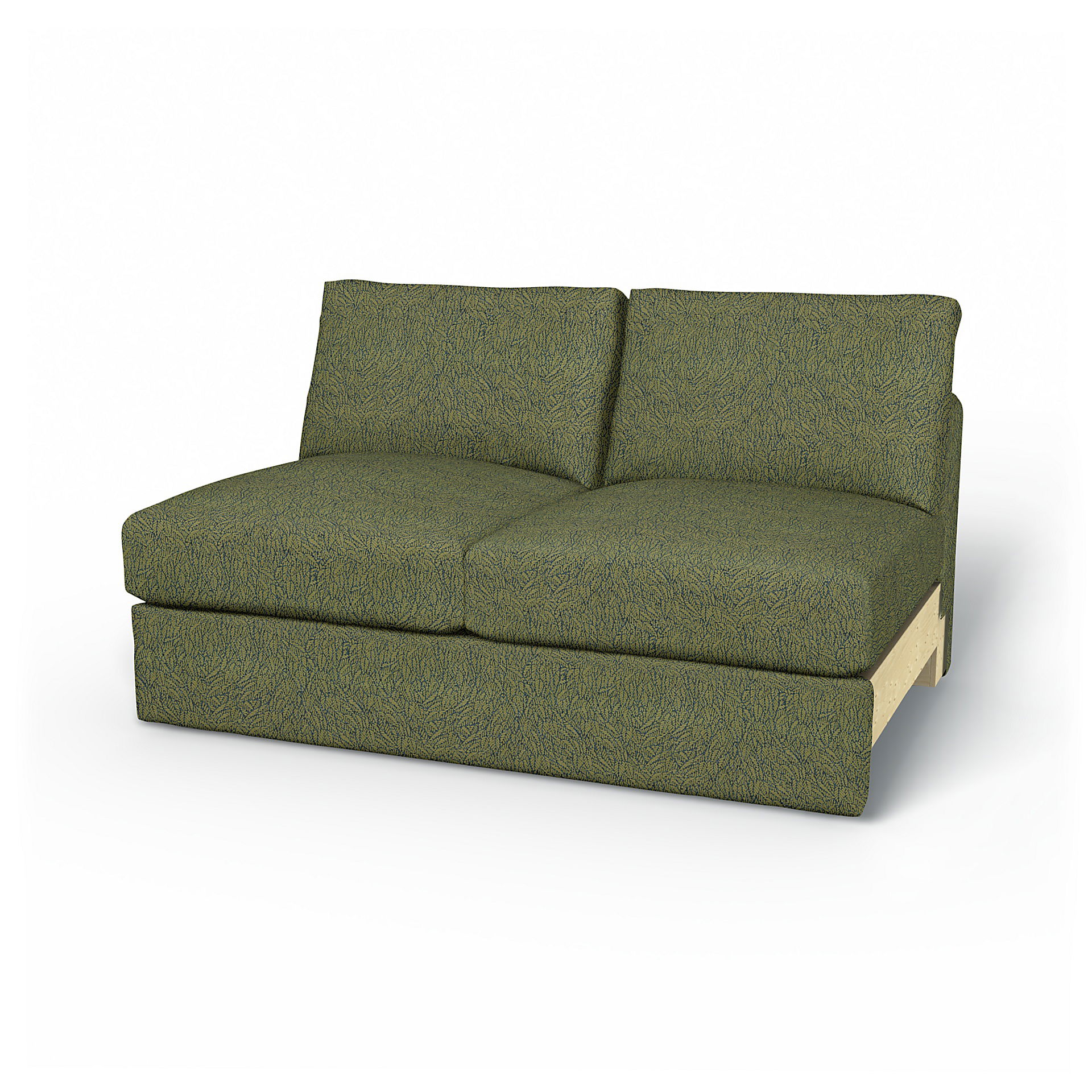 IKEA - Vimle 2 seater bed sofa without armrests, Green, BEMZ NATURE'S PALETTE COLLECTION - Bemz