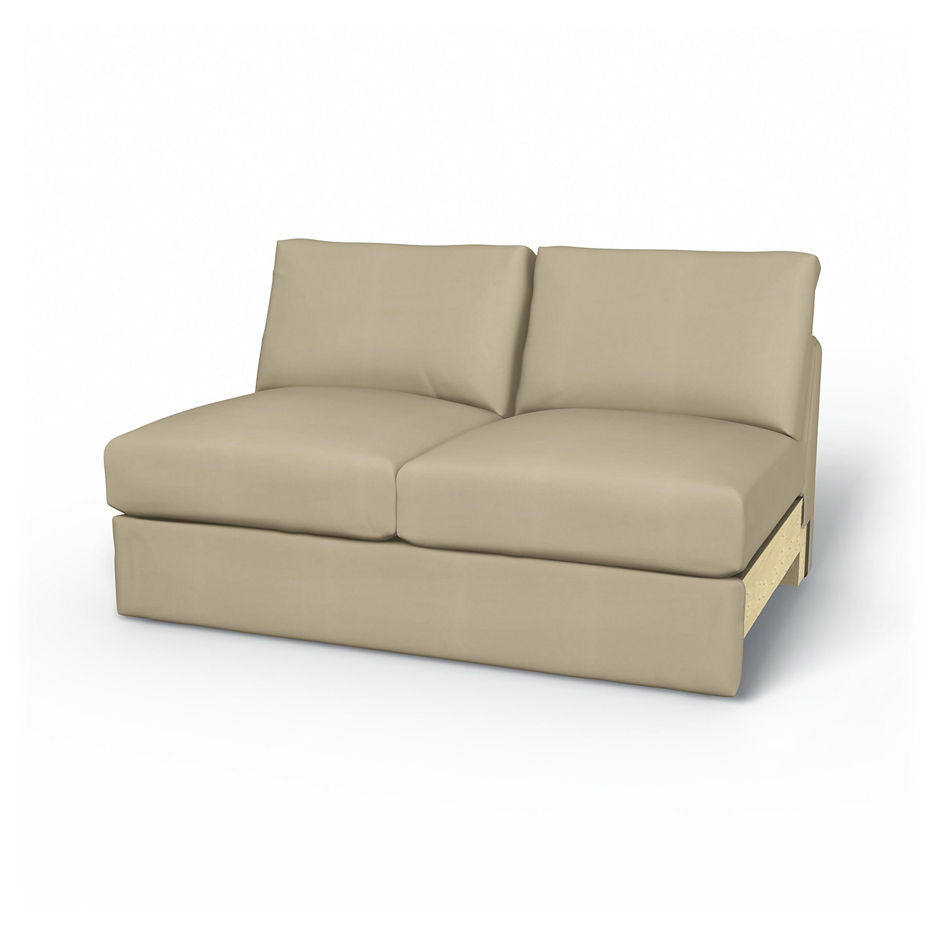 IKEA - Vimle 2 seater bed sofa without armrests, Sand Beige, Bomull - Bemz