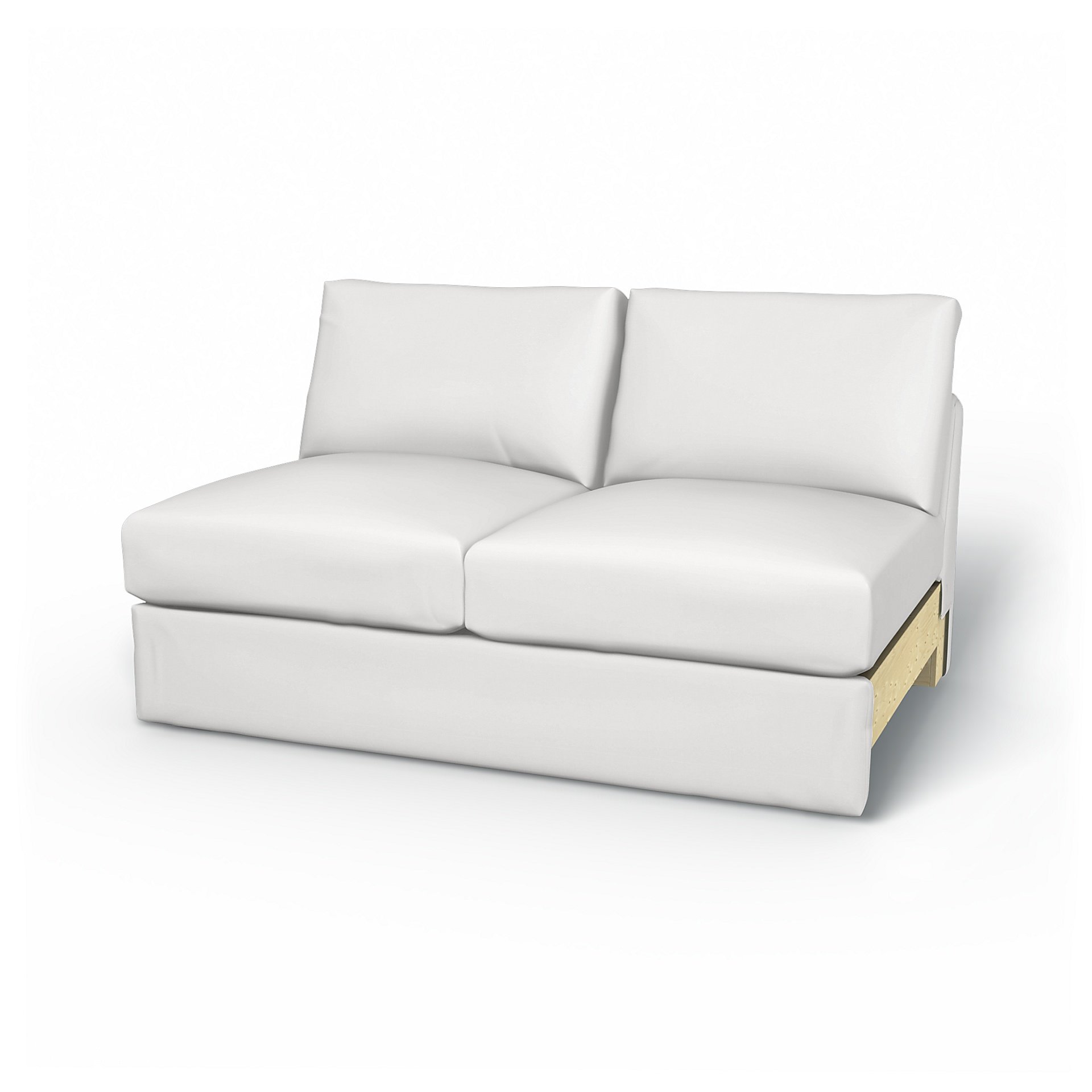 IKEA - Vimle 2 seater bed sofa without armrests, Absolute White, Cotton - Bemz