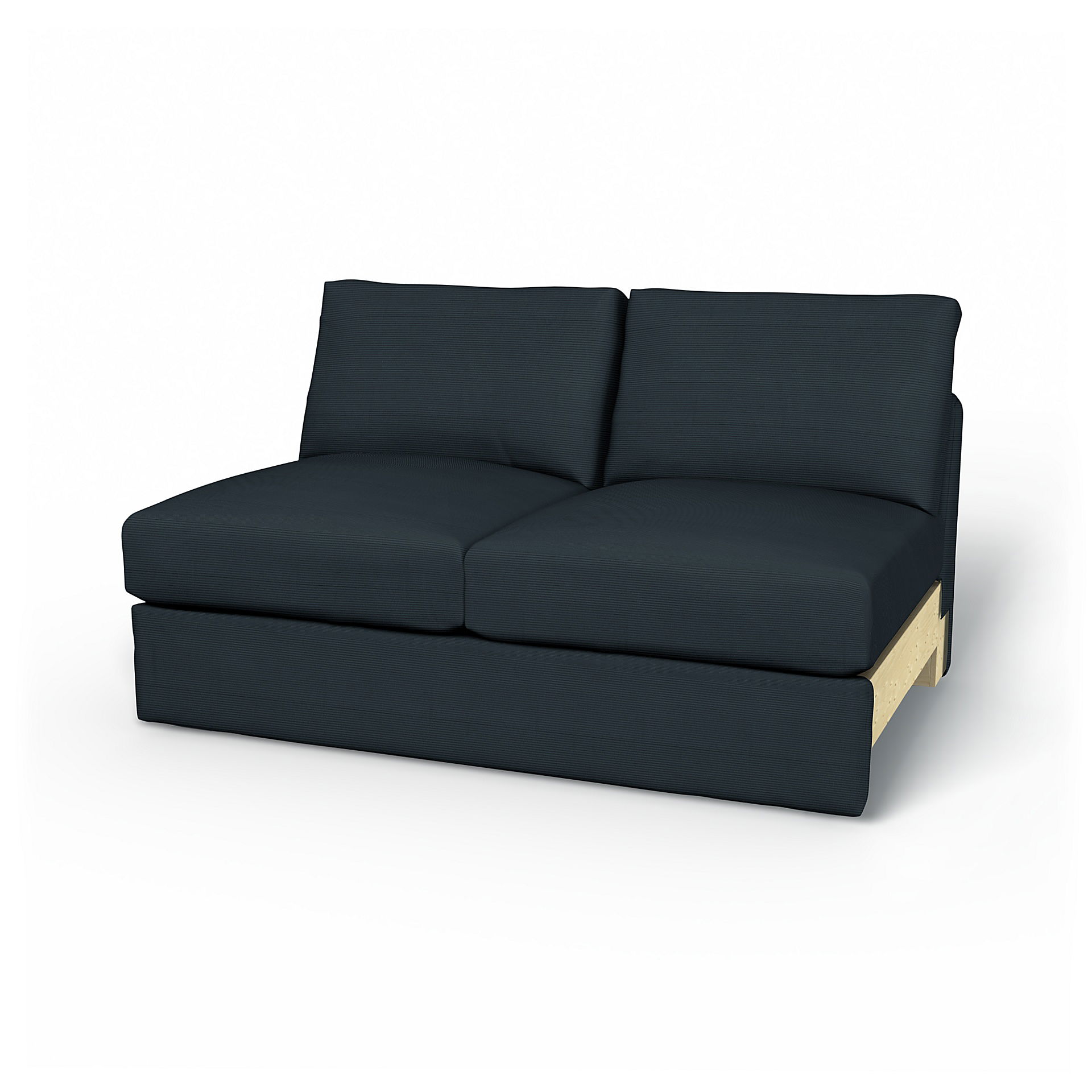 IKEA - Vimle 2 seater bed sofa without armrests, Orion Blue, Corduroy - Bemz