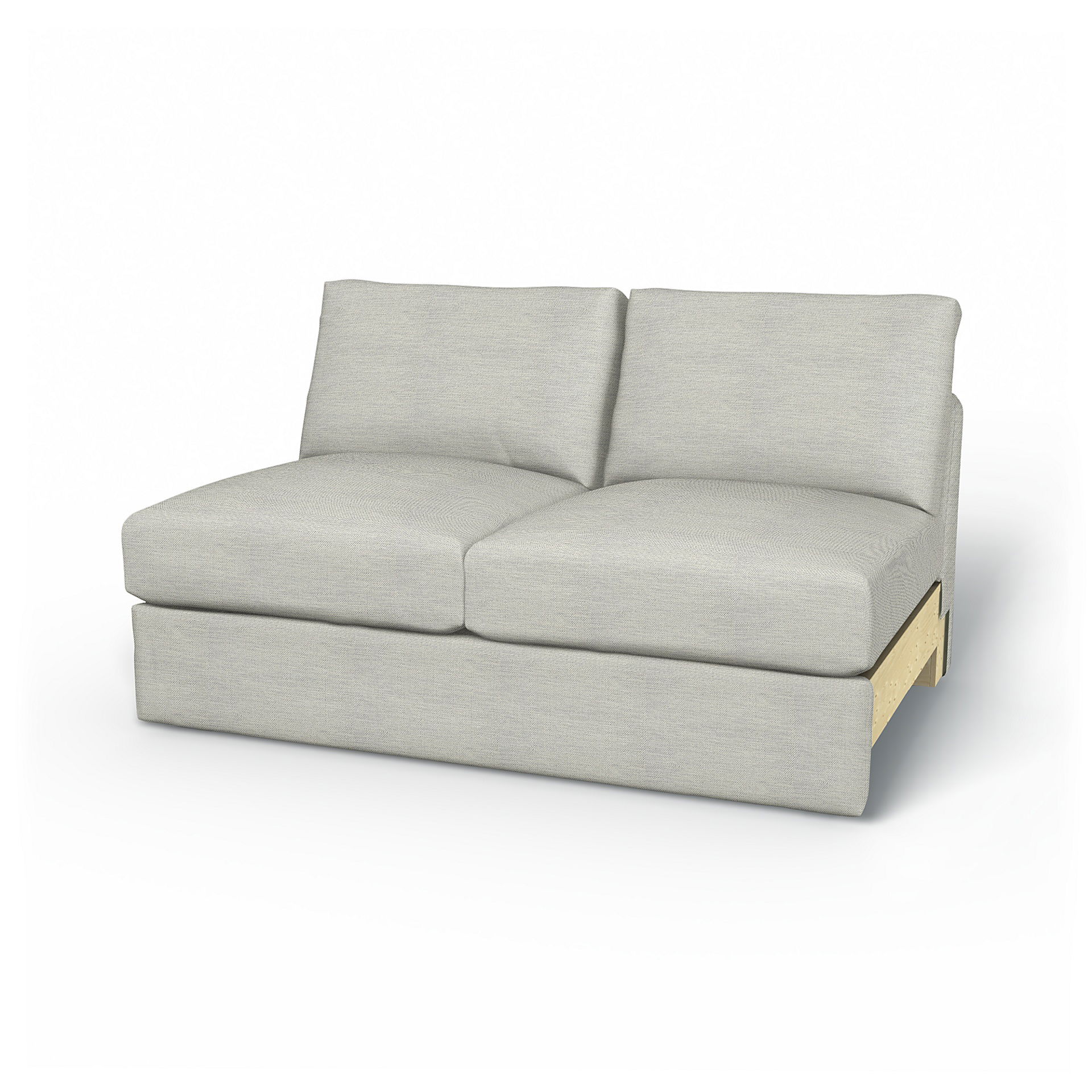 IKEA - Vimle 2 seater bed sofa without armrests, Silver Grey, Cotton - Bemz