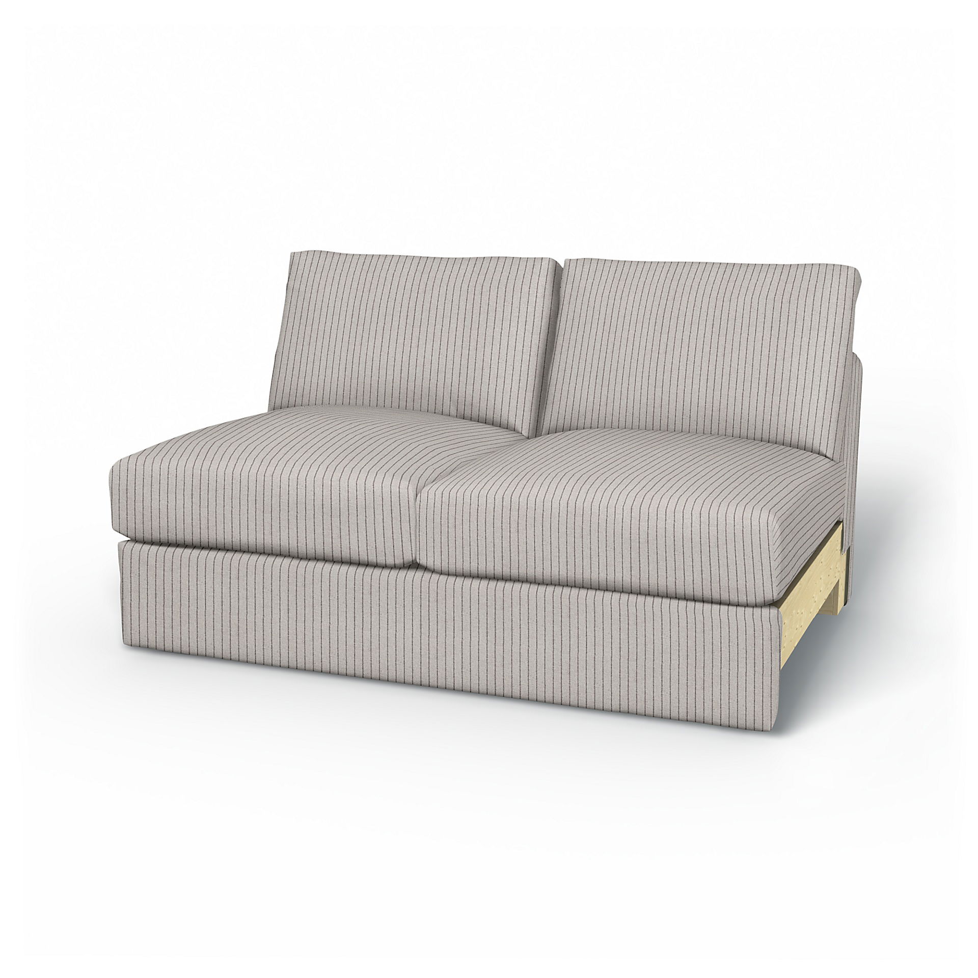 IKEA - Vimle 2 seater bed sofa without armrests, Silver Grey, Bomull - Bemz