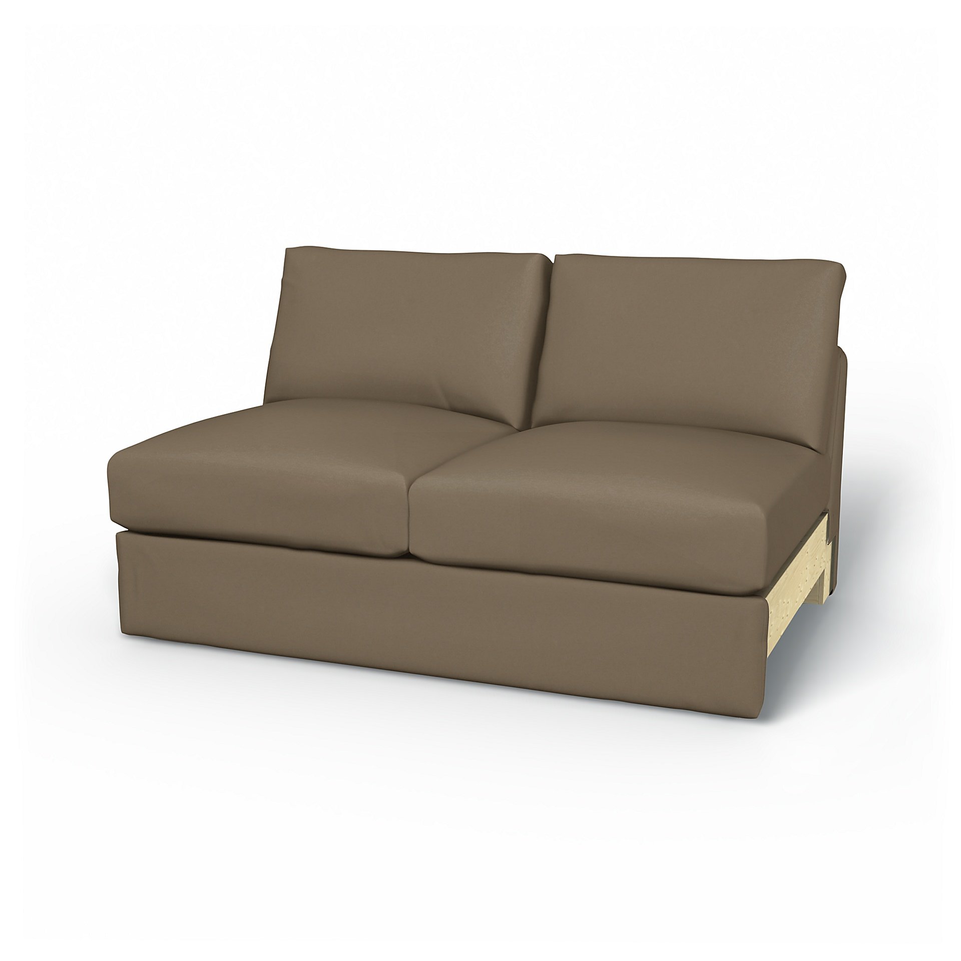 IKEA - Vimle 2 seater bed sofa without armrests, Taupe, Velvet - Bemz