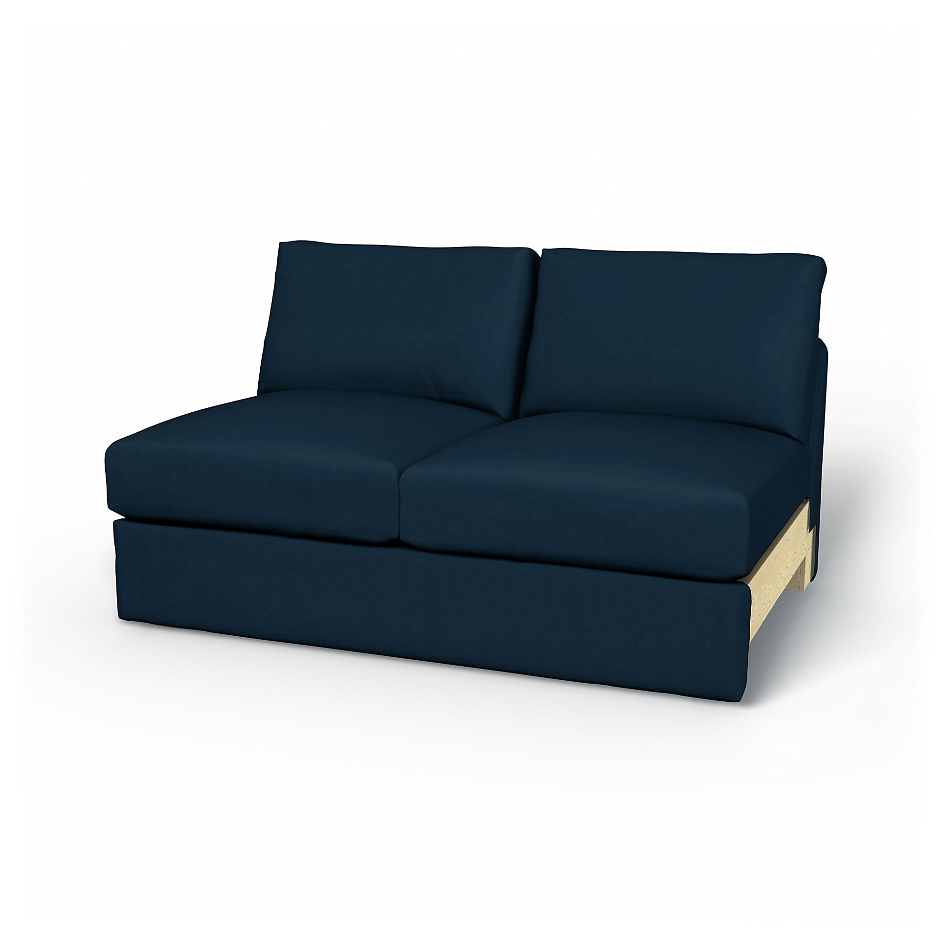 IKEA - Vimle 2 seater bed sofa without armrests, Midnight, Sammet - Bemz