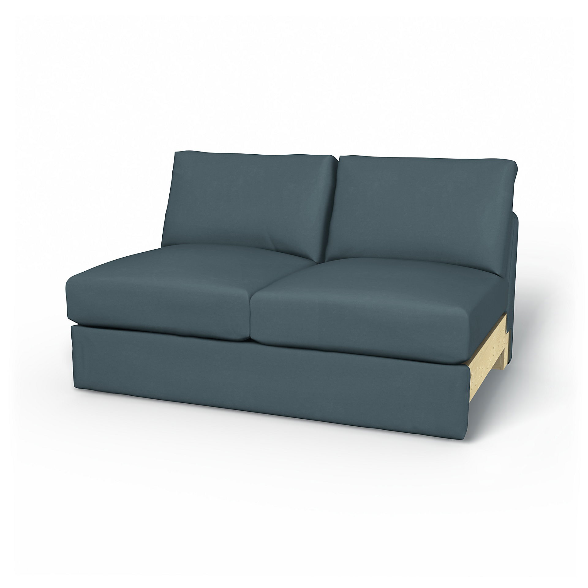 IKEA - Vimle 2 seater bed sofa without armrests, Duck Egg, Velvet - Bemz