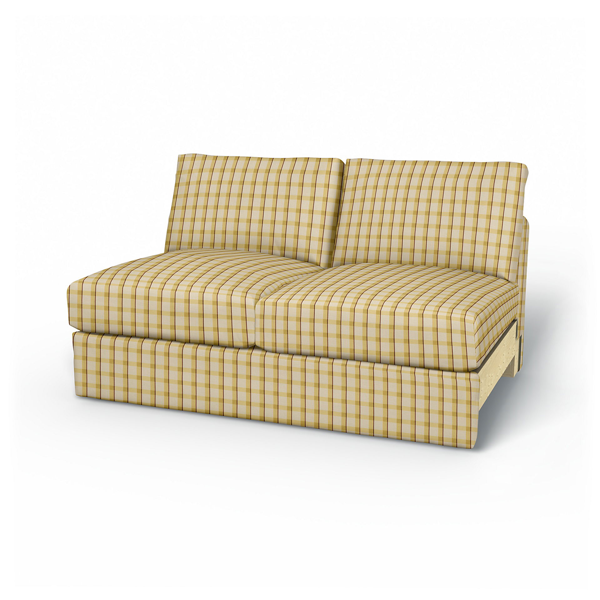 IKEA - Vimle 2 seater bed sofa without armrests, Sun Yellow, Linne - Bemz