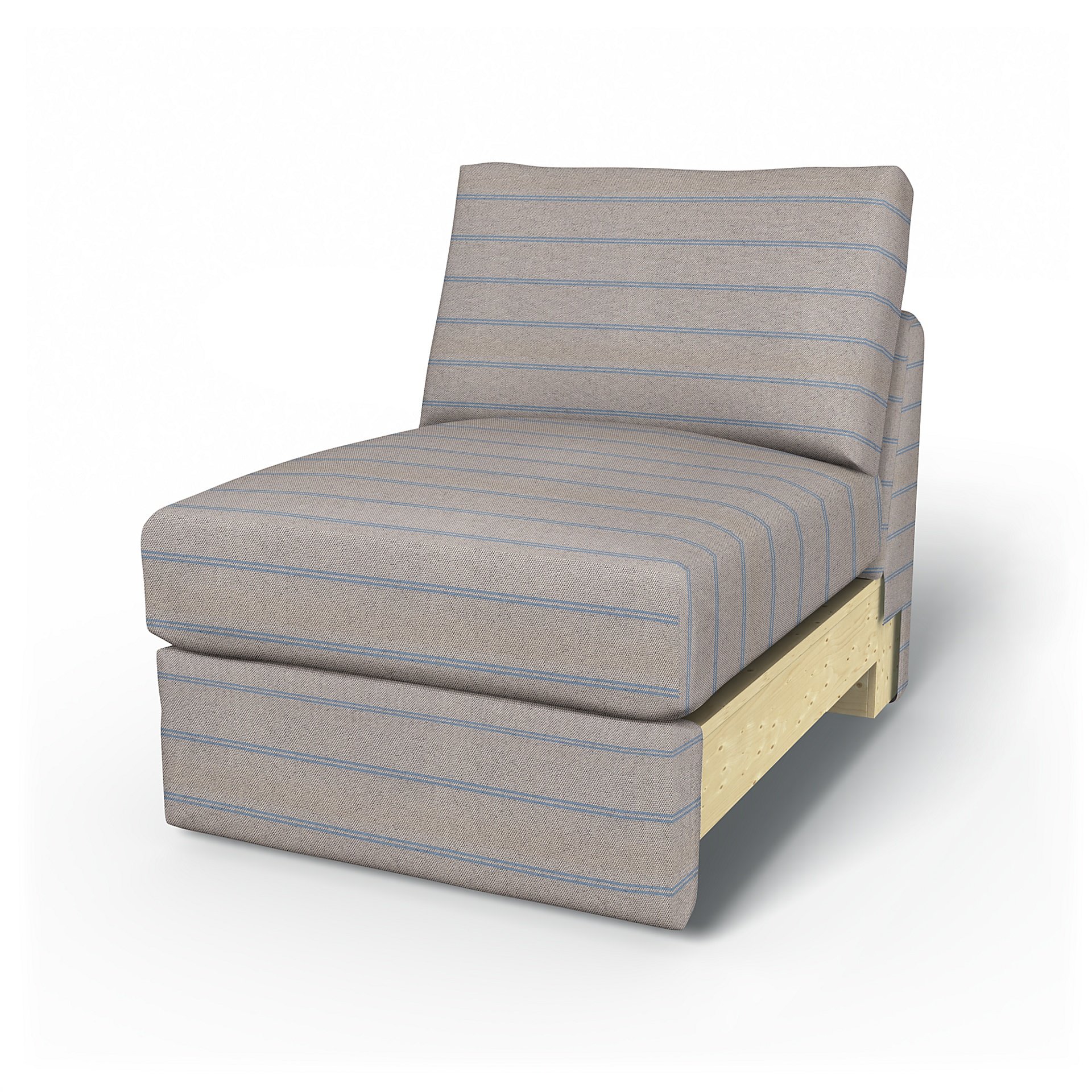 IKEA - Vimle 1 Seat Section Cover, Blue Stripe, Cotton - Bemz