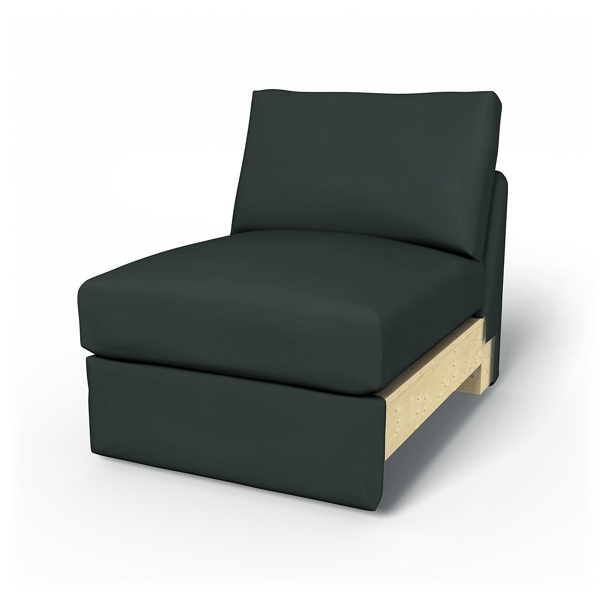 IKEA - Vimle 1 Seat Section Cover, Graphite Grey, Cotton - Bemz