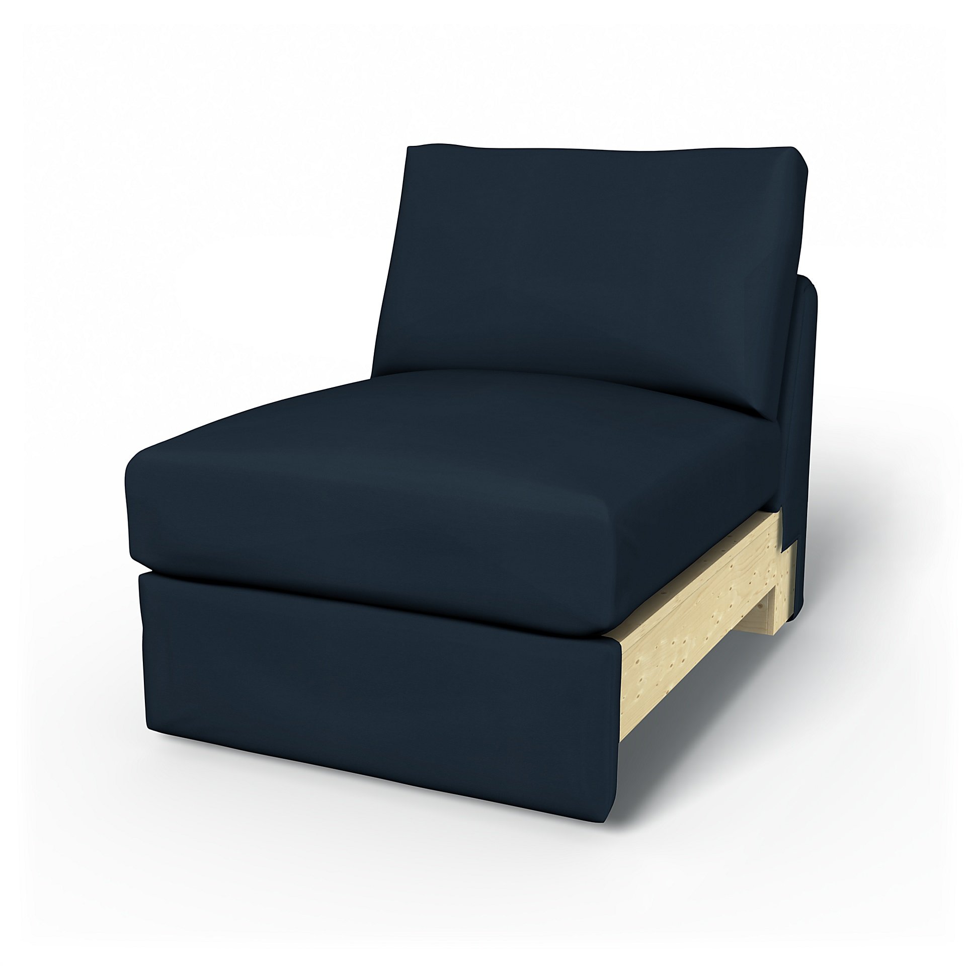 IKEA - Vimle 1 Seat Section Cover, Navy Blue, Cotton - Bemz