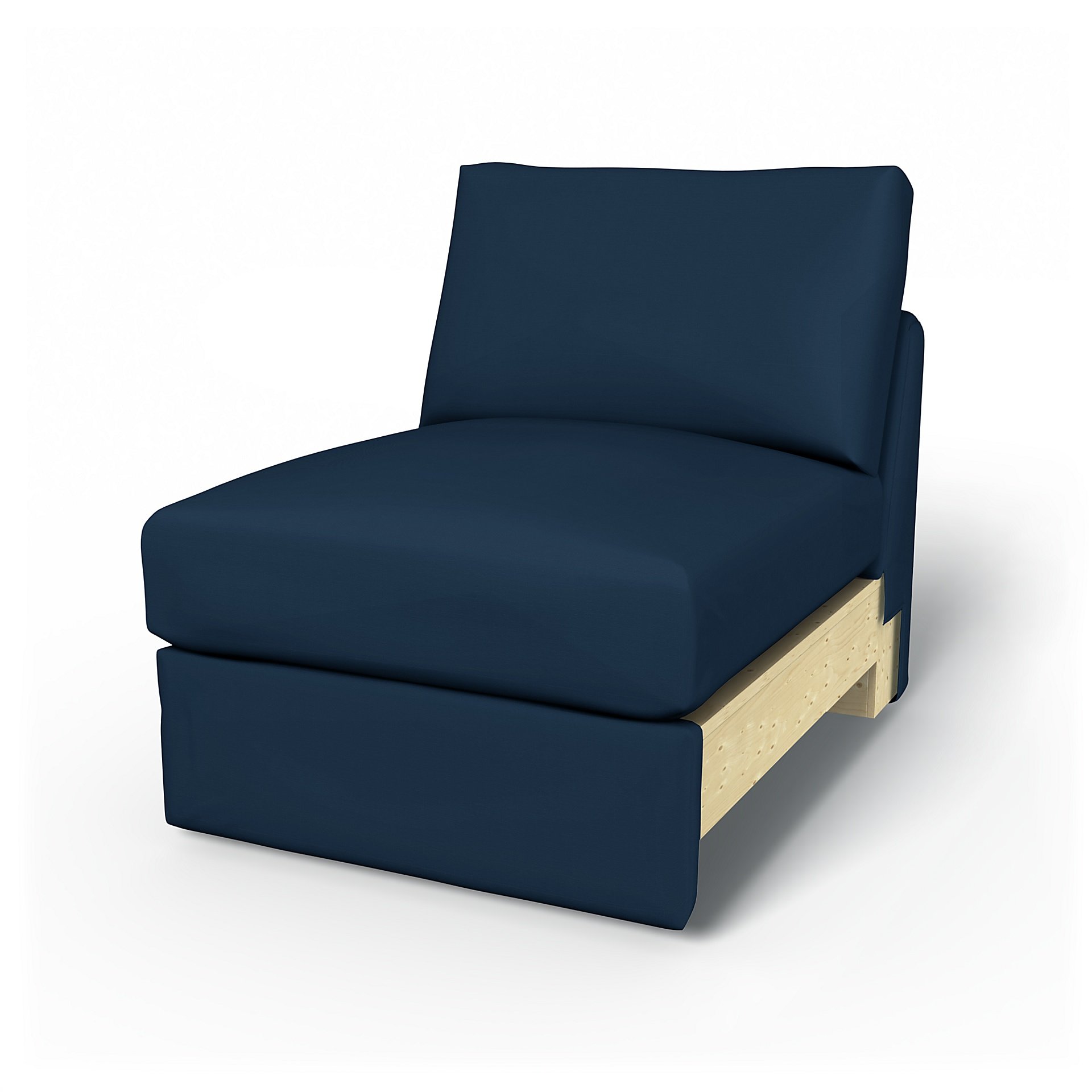 IKEA - Vimle 1 Seat Section Cover, Deep Navy Blue, Cotton - Bemz