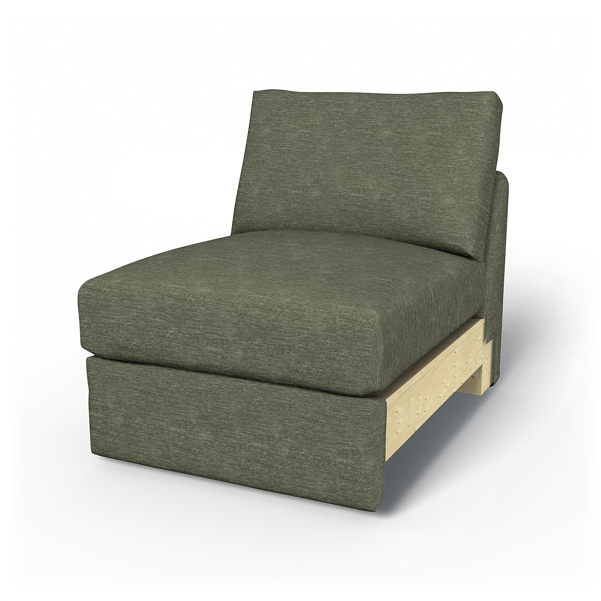 IKEA - Vimle 1 Seat Section Cover, Green Grey, Velvet - Bemz