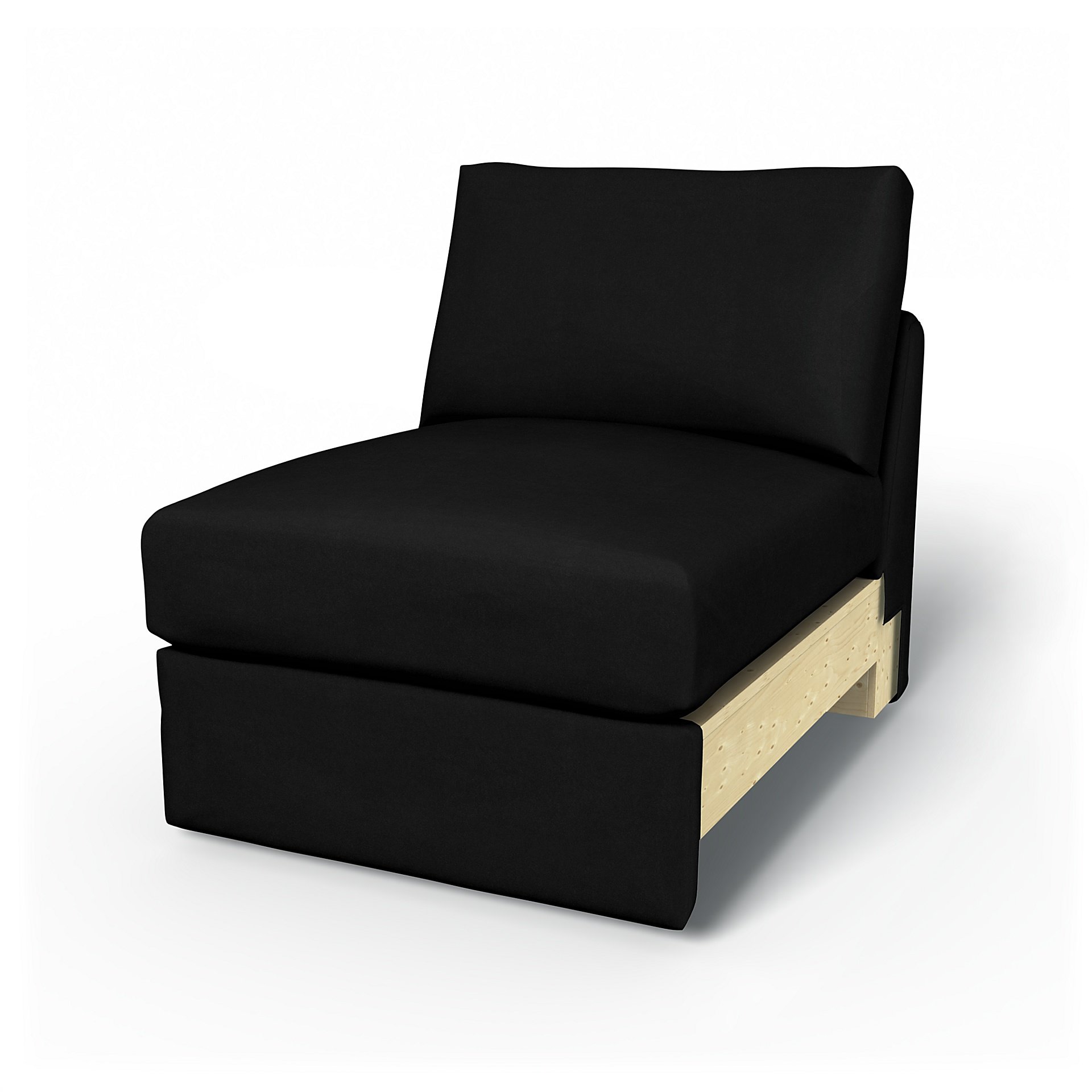 IKEA - Vimle 1 Seat Section Cover, Black, Velvet - Bemz