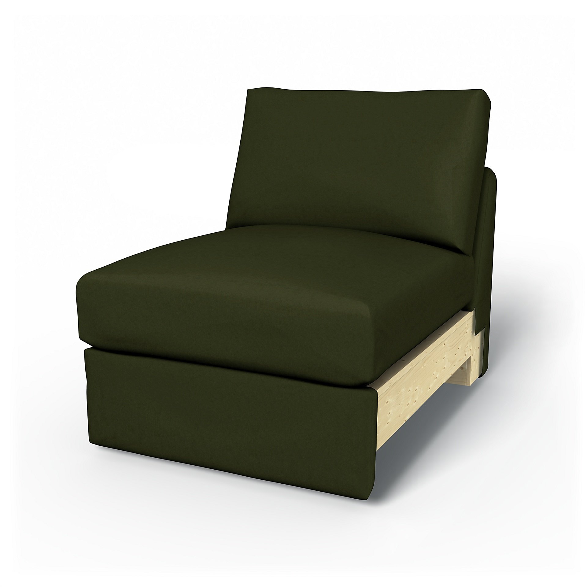 IKEA - Vimle 1 Seat Section Cover, Moss, Velvet - Bemz