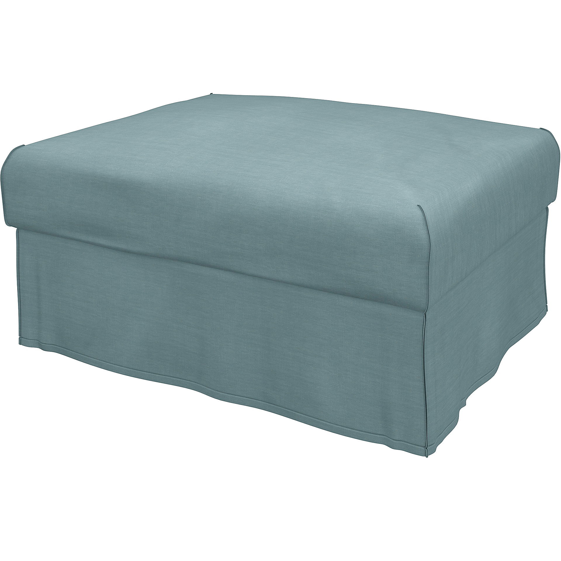 IKEA - Överdrag till Vimle fotpall, Dusty Blue, Linne - Bemz