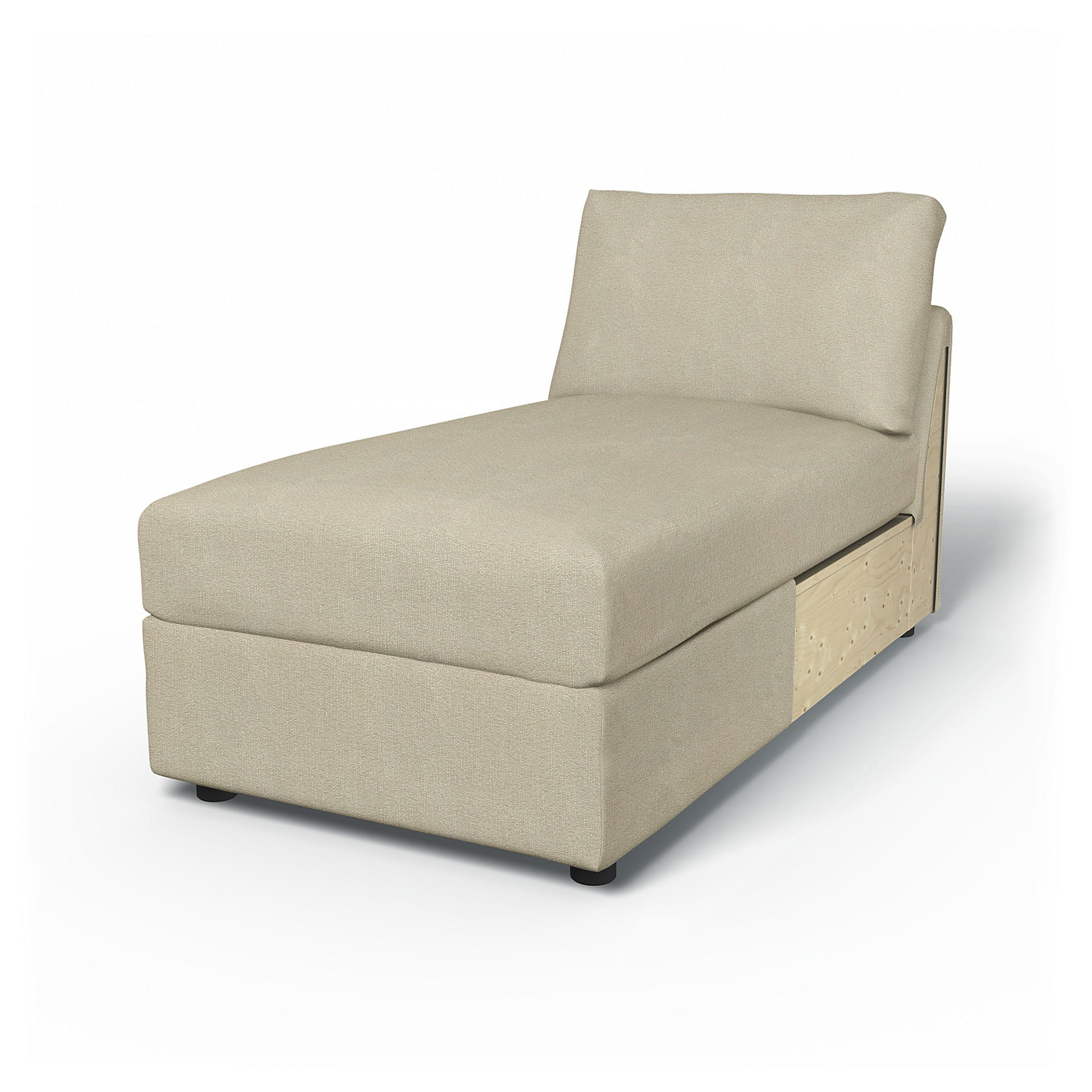 IKEA - Vimle Chaise Longue Cover, Cream, Bouclé & Texture - Bemz