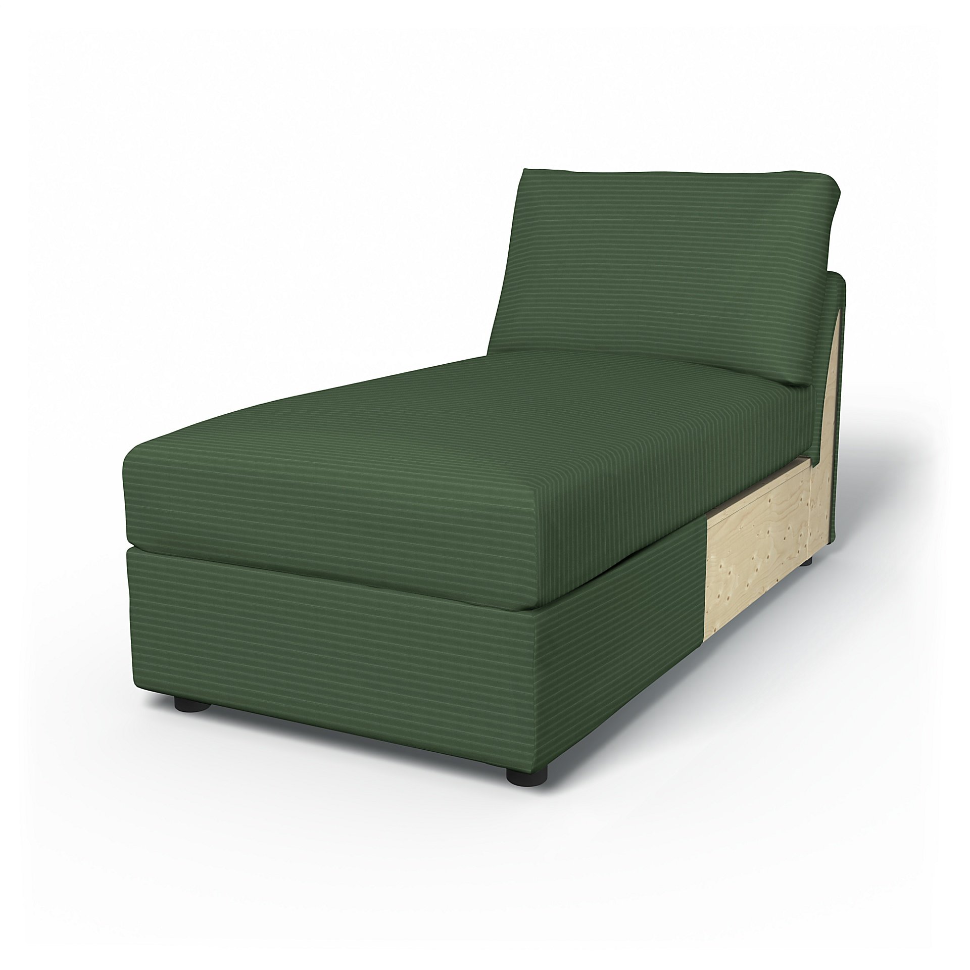IKEA - Vimle Chaise Longue Cover, Palm Green, Corduroy - Bemz