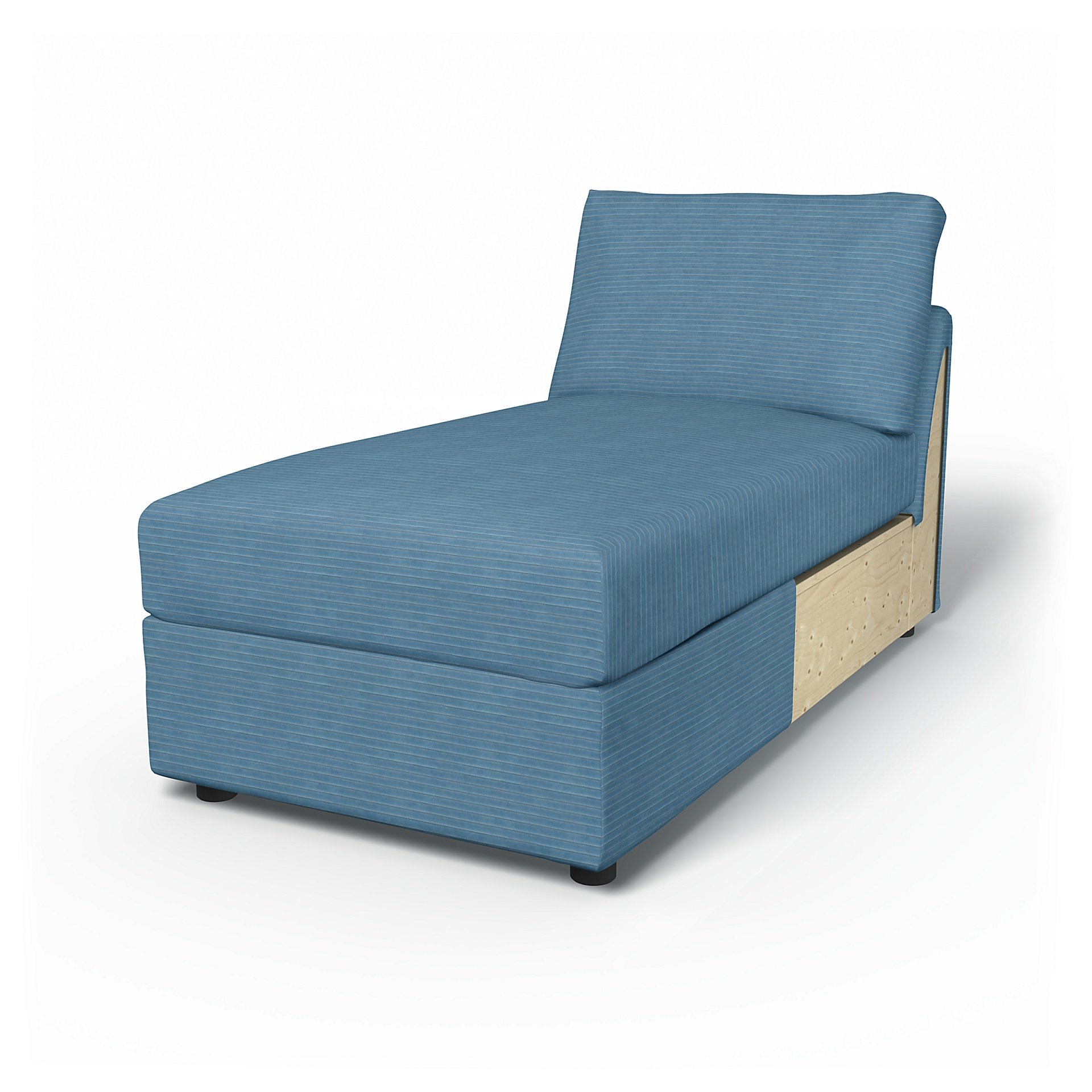 IKEA - Vimle Chaise Longue Cover, Sky Blue, Corduroy - Bemz