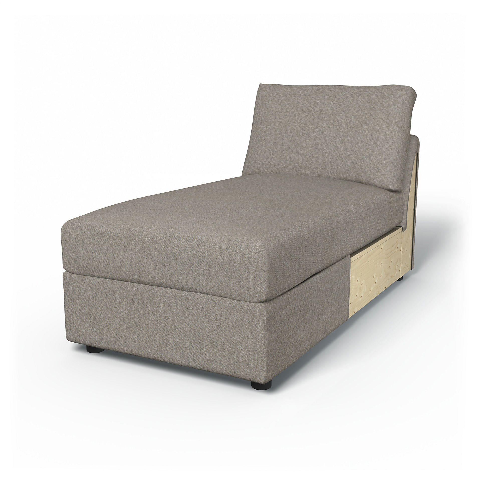 IKEA - Vimle Chaise Longue Cover, Greige, Bouclé & Texture - Bemz