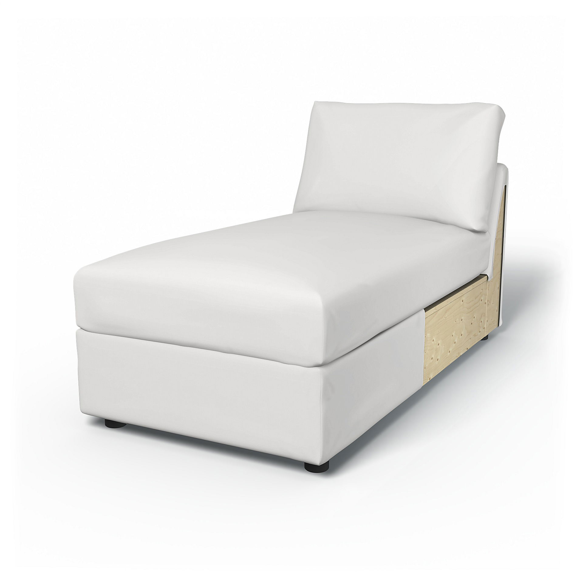 IKEA - Vimle Chaise Longue Cover, Absolute White, Cotton - Bemz