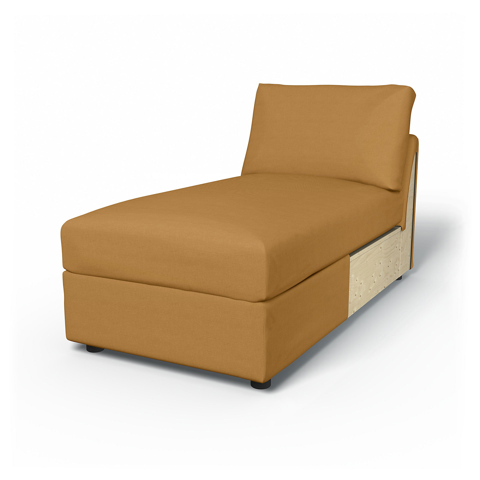 IKEA - Vimle Chaise Longue Cover, Mustard, Linen - Bemz