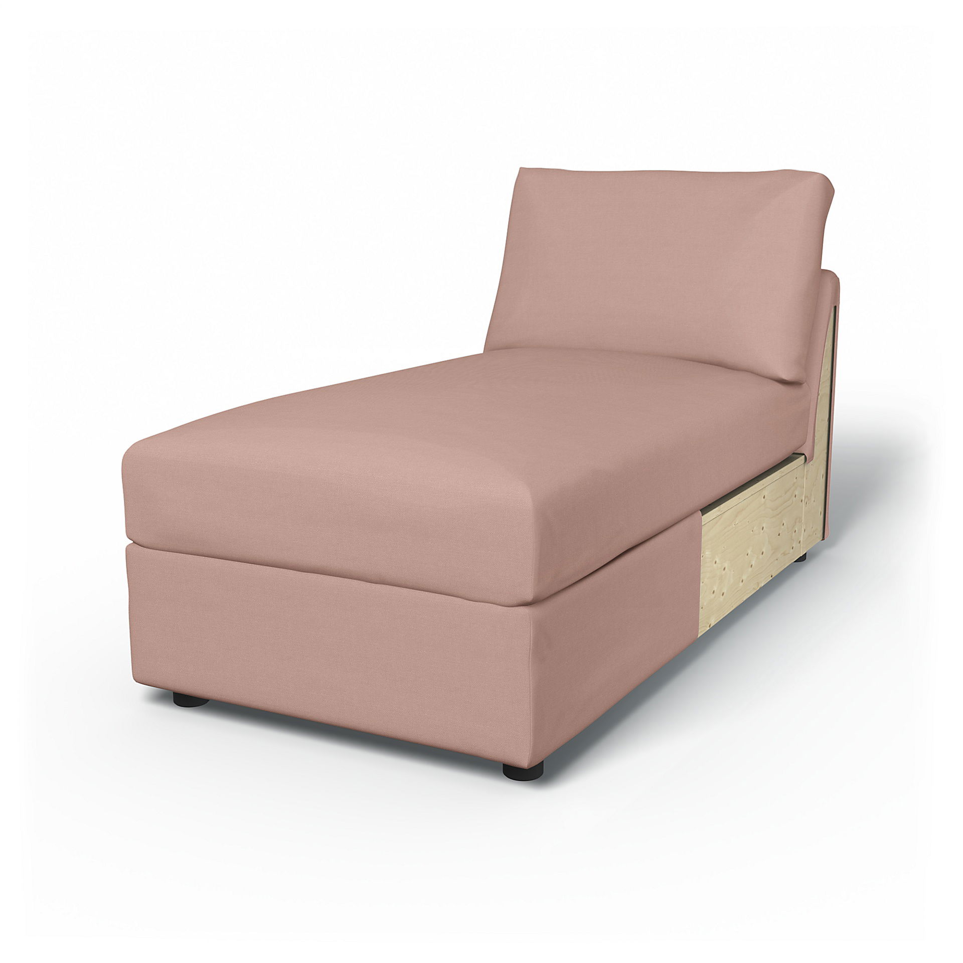 IKEA - Vimle Chaise Longue Cover, Blush, Linen - Bemz