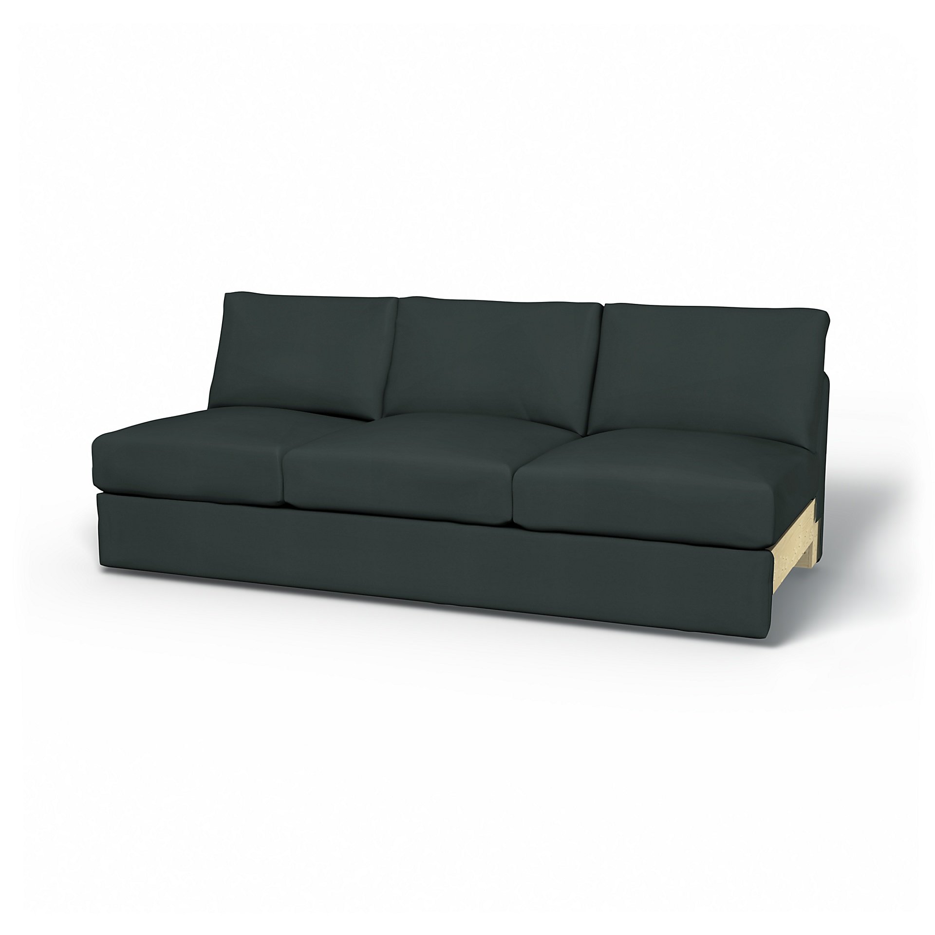 IKEA - Vimle 3 Seat Section Cover, Graphite Grey, Cotton - Bemz