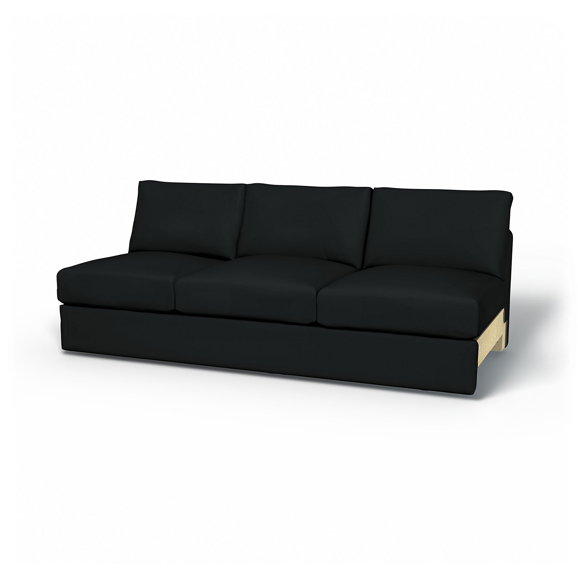 IKEA - Vimle 3 Seat Section Cover, Jet Black, Cotton - Bemz