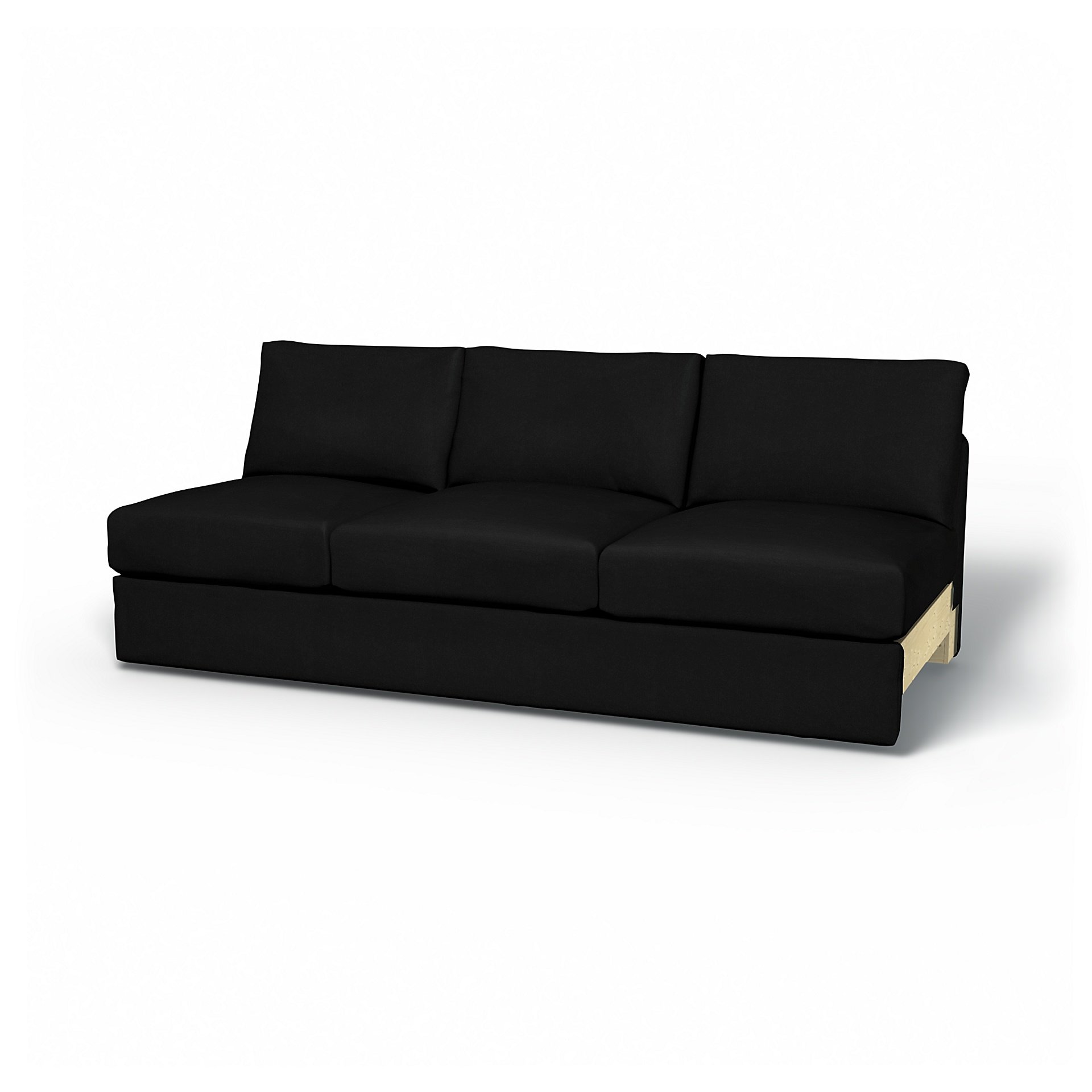 IKEA - Vimle 3 Seat Section Cover, Black, Velvet - Bemz