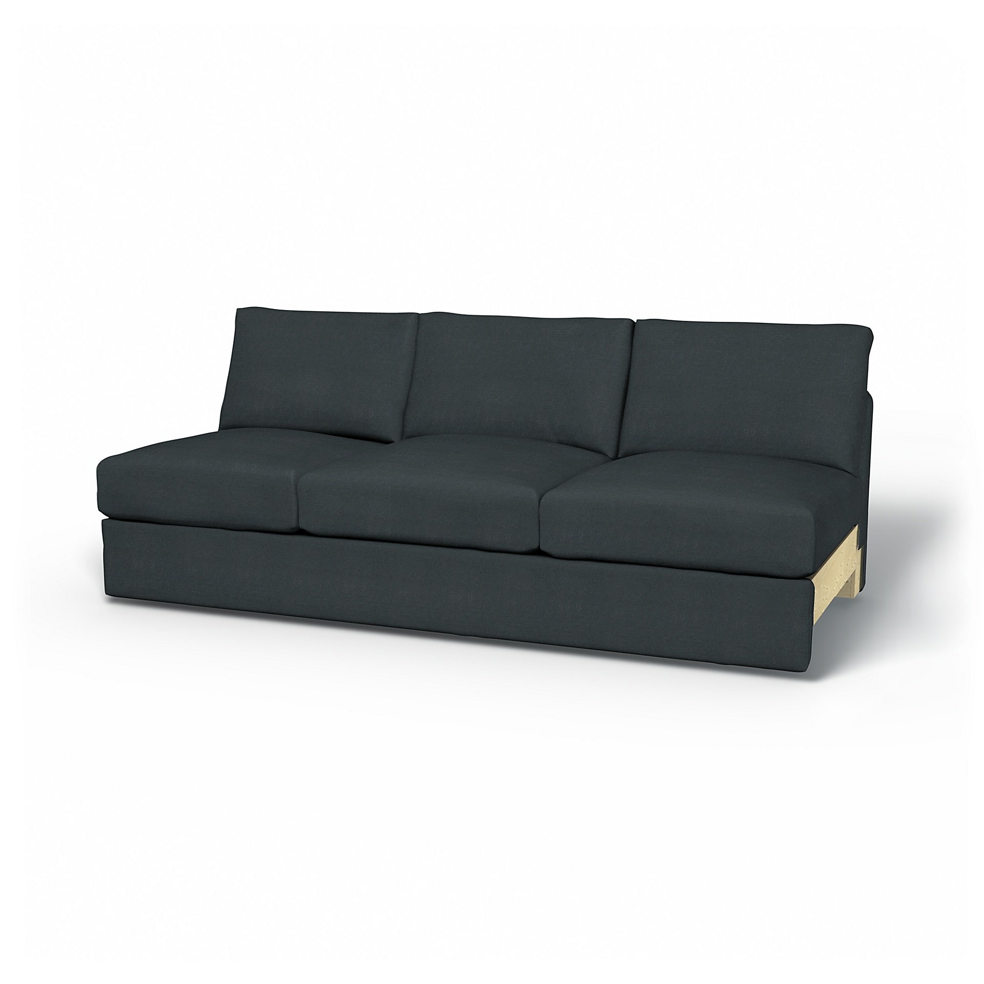 IKEA - Vimle 3 Seat Section Cover, Graphite Grey, Linen - Bemz
