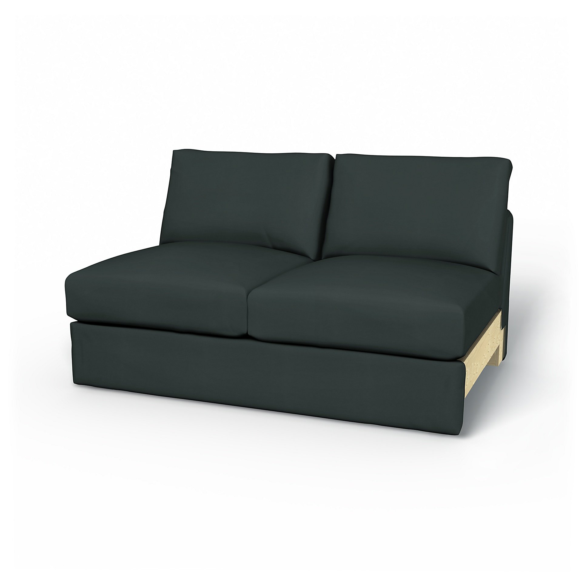 IKEA - Vimle 2 Seat Section Cover, Graphite Grey, Cotton - Bemz